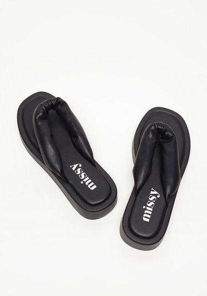 Missy Solid Slip-On Flatform Sandals-Women%27s Heel Sandals-image-1