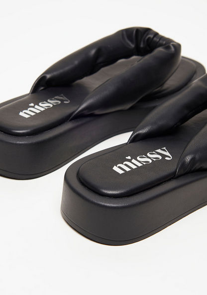 Missy Solid Slip-On Flatform Sandals-Women%27s Heel Sandals-image-2