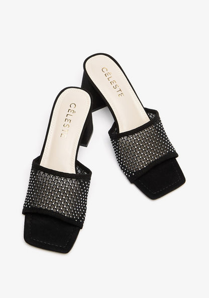 Celeste Women's Embellished Slip-On Block Heels Sandals