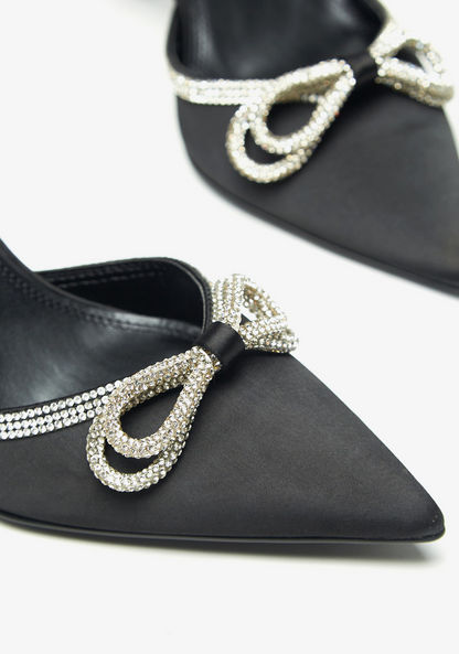 Celeste Women's Embellished Slingback Sandals with Stiletto Heels