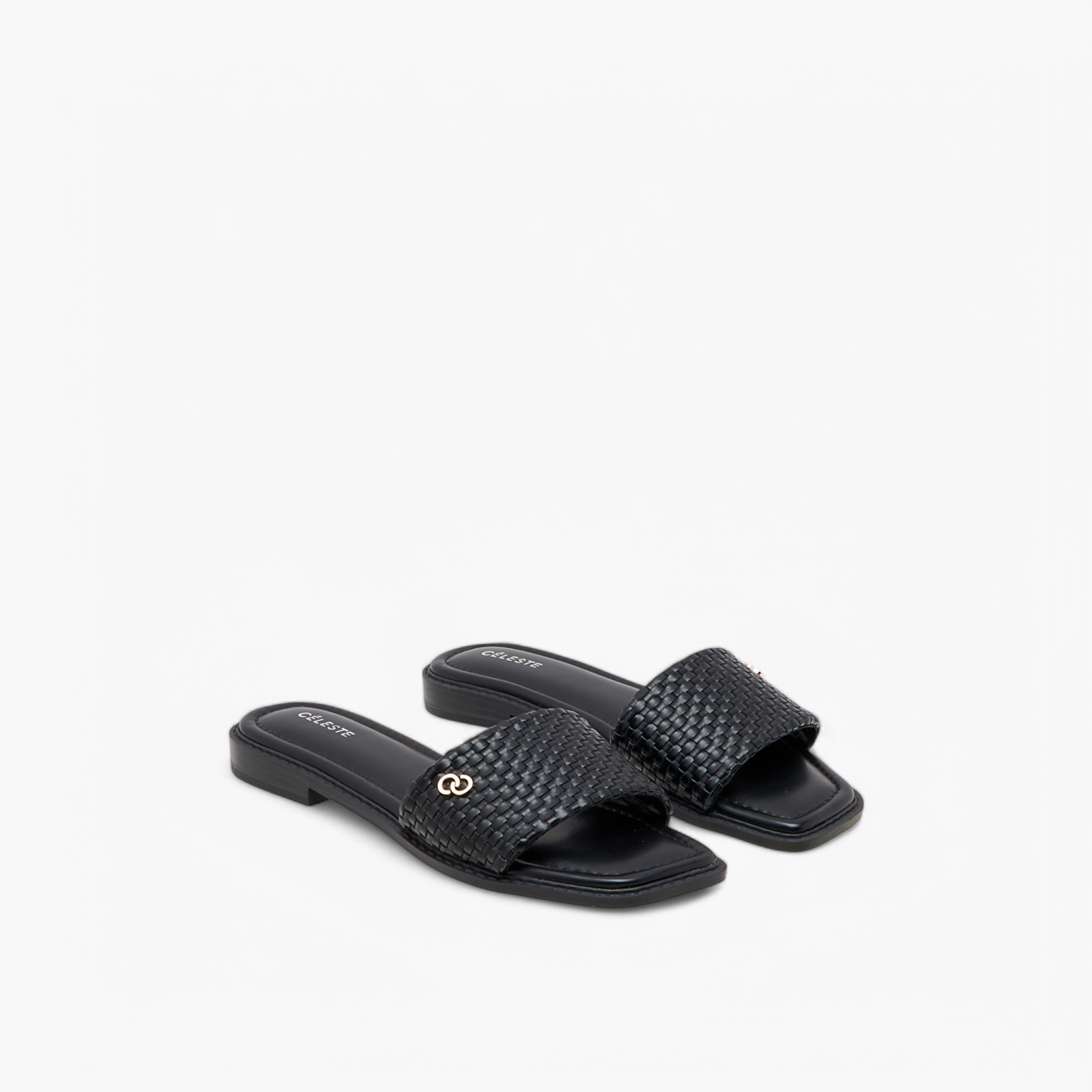 Celeste Women's Textured Slip-On Flat Sandals-women-shoes-flats-sandals-image-1
