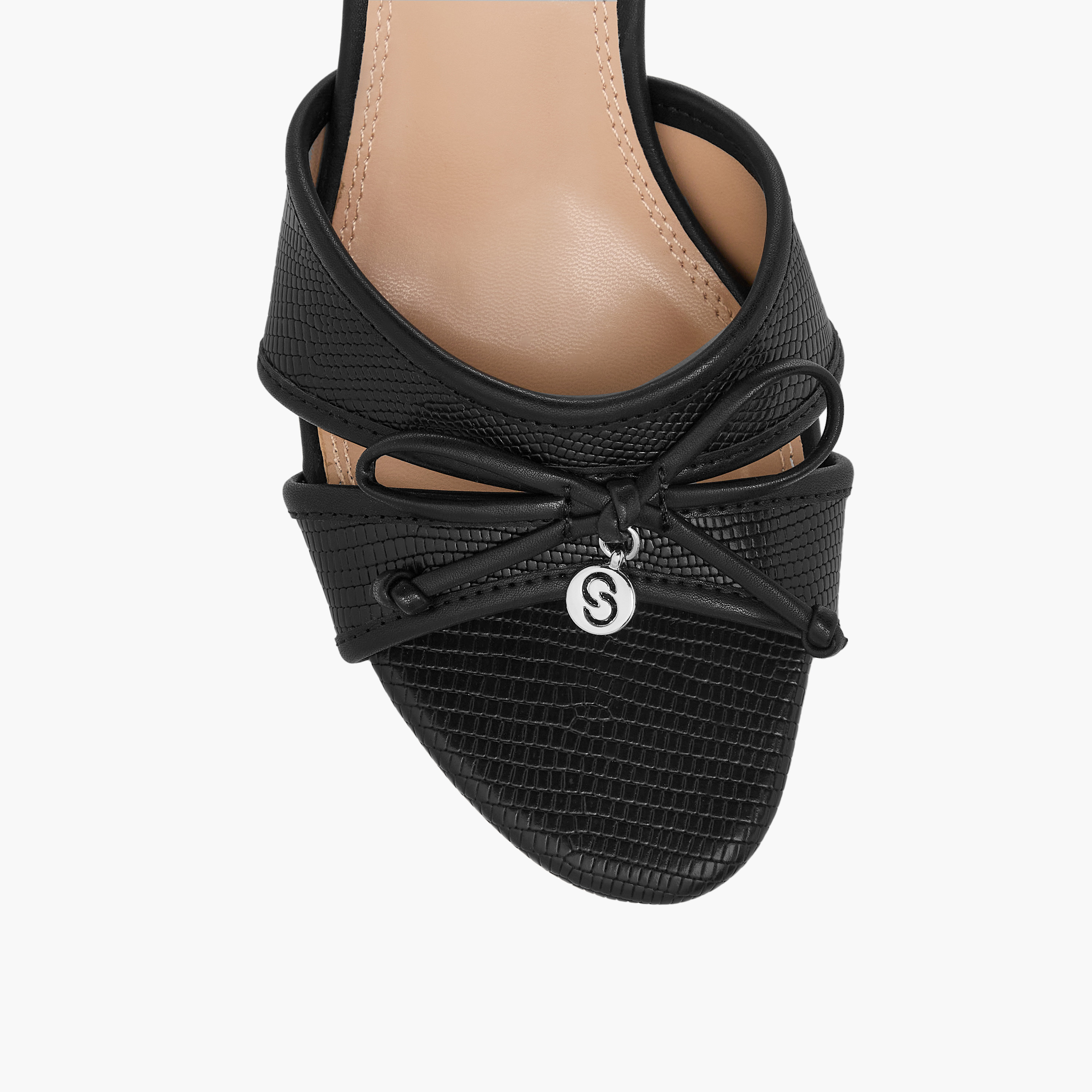 صندل بتفاصيل فيونكة سهل الارتداء مع كعب مدبب للنساء من سيليست-women-shoes-sandals-heeled-image-9
