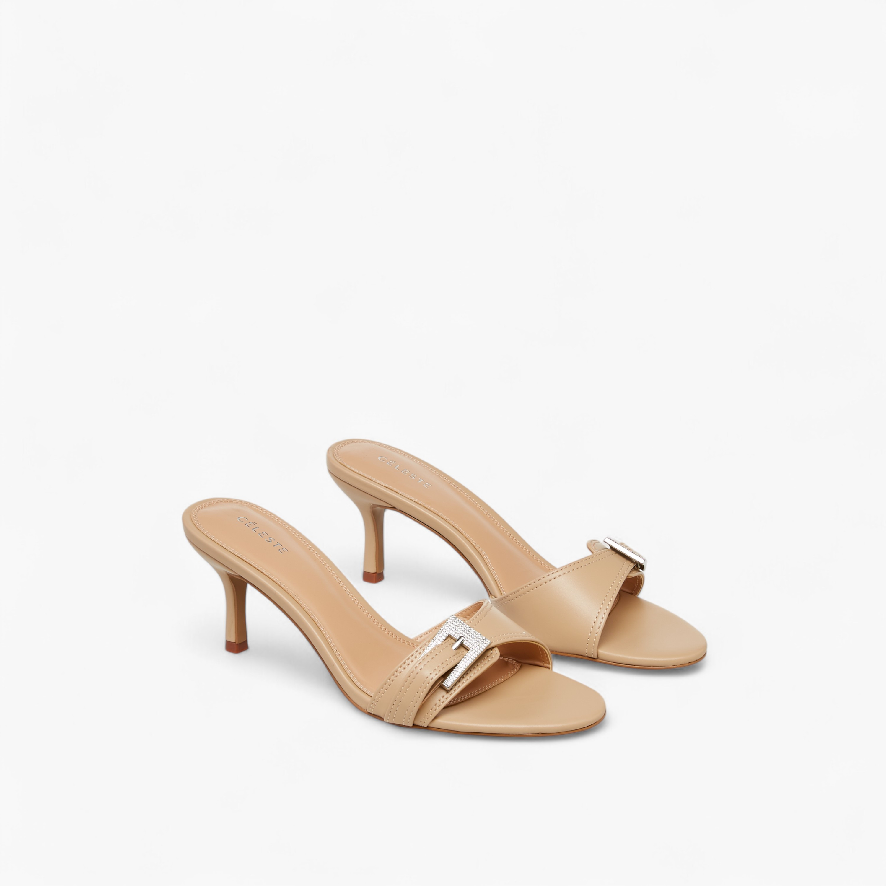 صندل سهل الارتداء بزينة إبزيم وكعب رفيع من سيليست-women-shoes-sandals-heeled-image-6