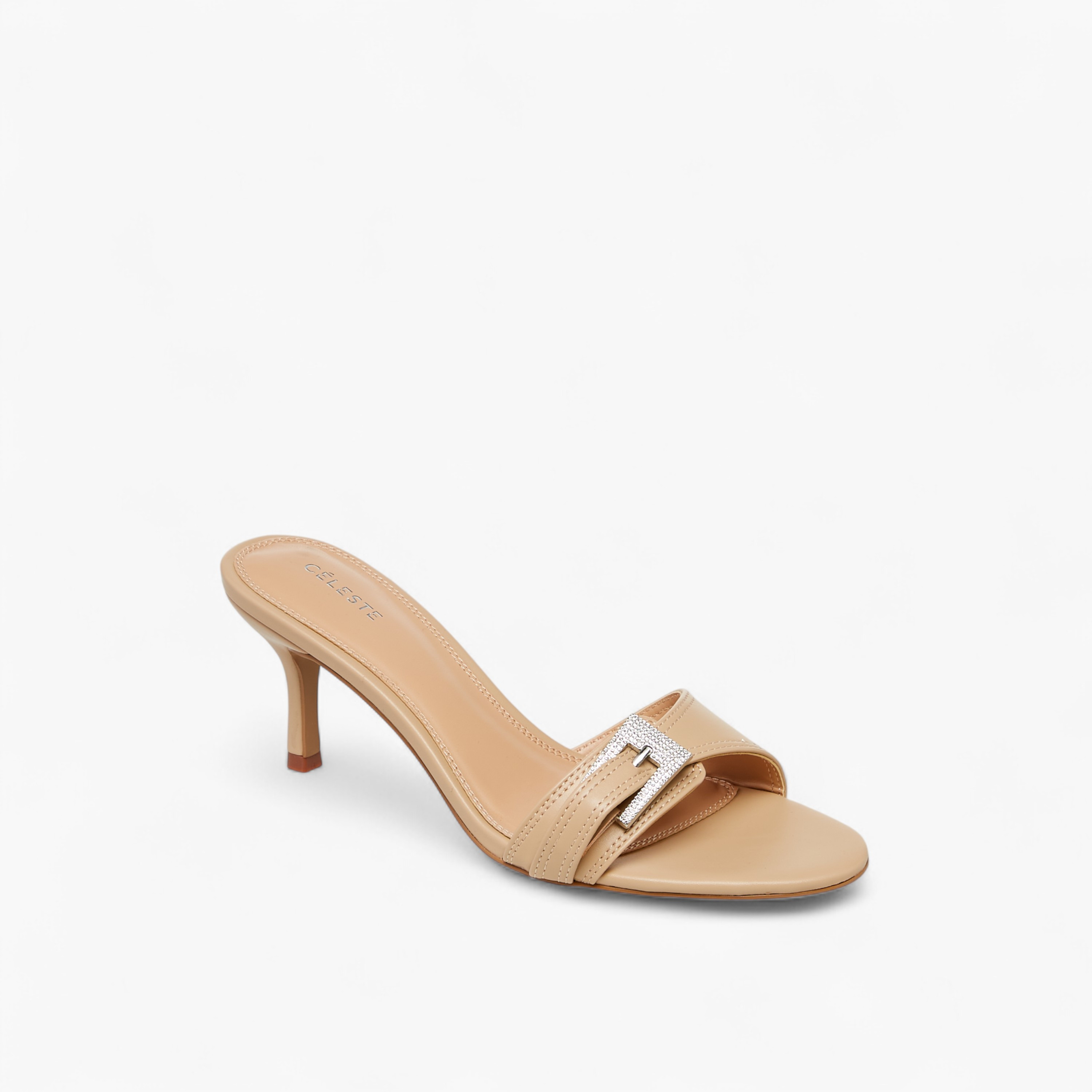 صندل سهل الارتداء بزينة إبزيم وكعب رفيع من سيليست-women-shoes-sandals-heeled-image-7