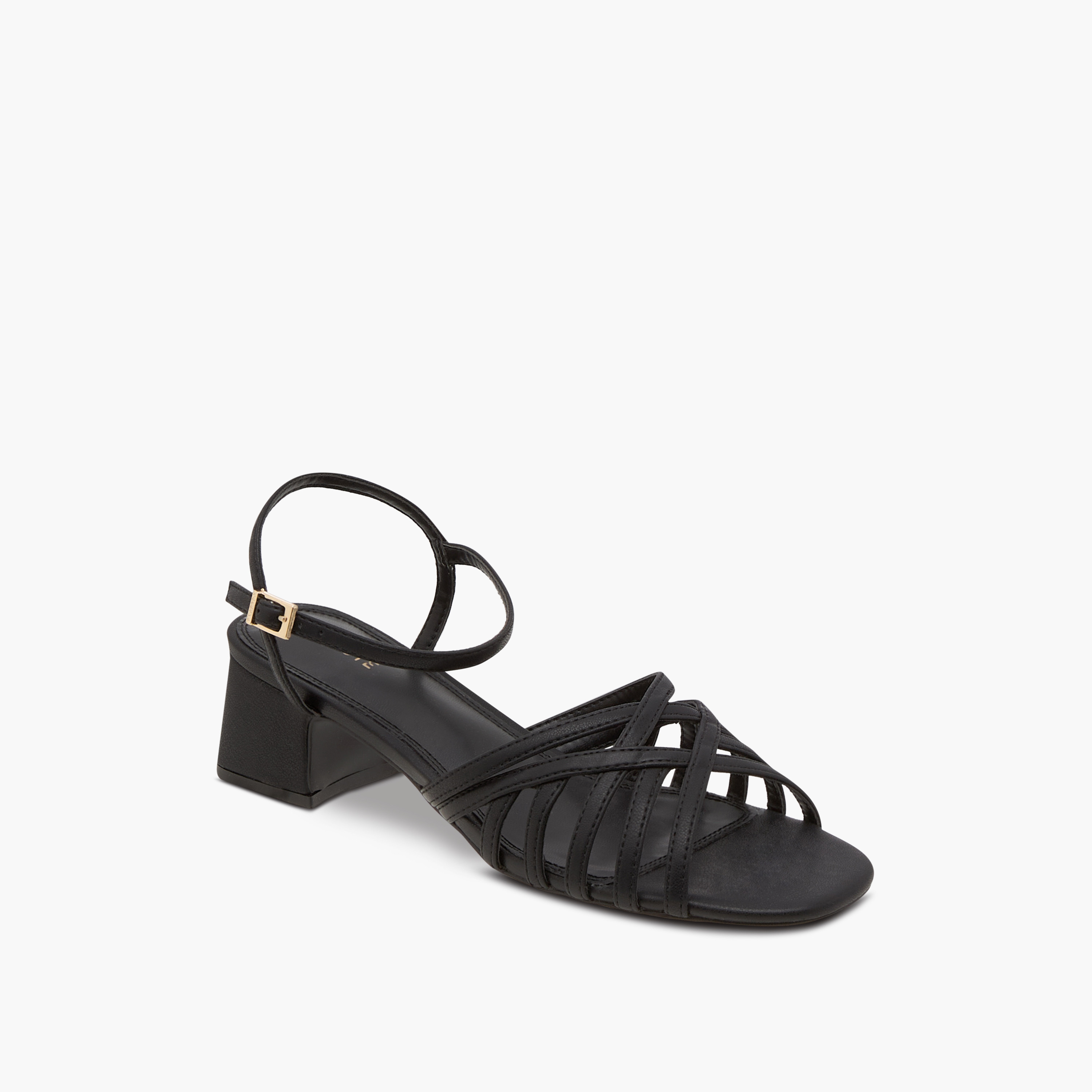 Celeste Women Cross-Strap Sandals with Pin Buckle Closure and Block Heels-women-shoes-sandals-heeled-image-2