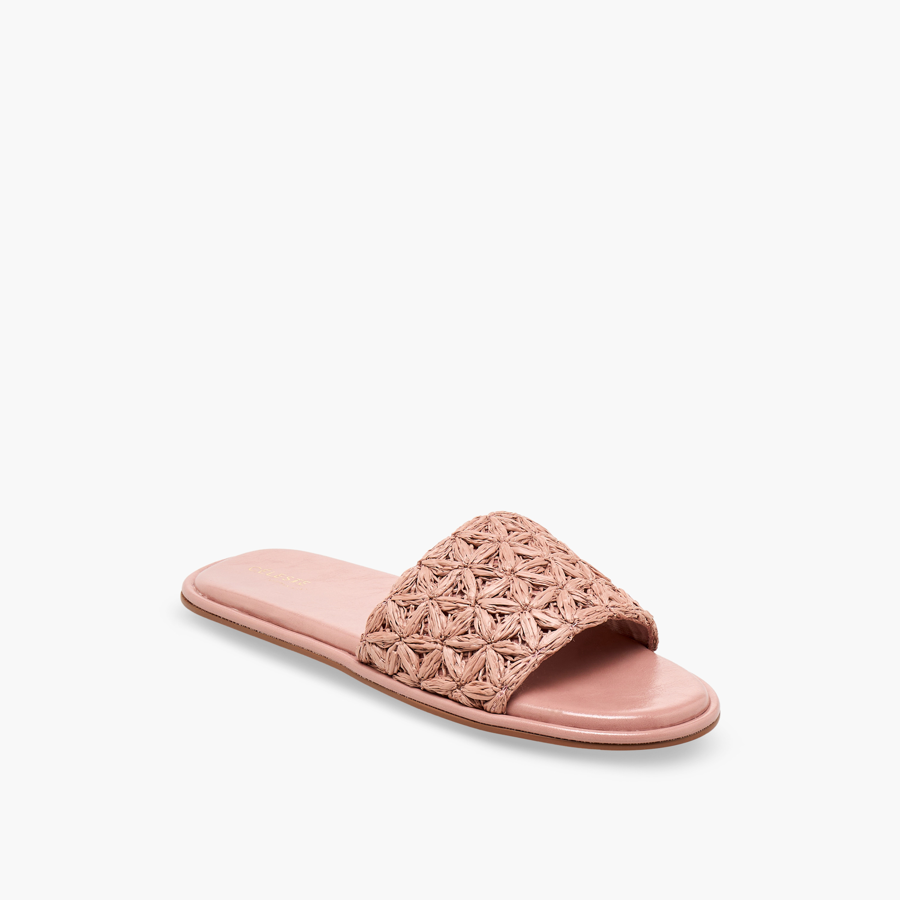 Celeste Women Weave Textured Slide Sandals-women-shoes-sandals-flats-image-2