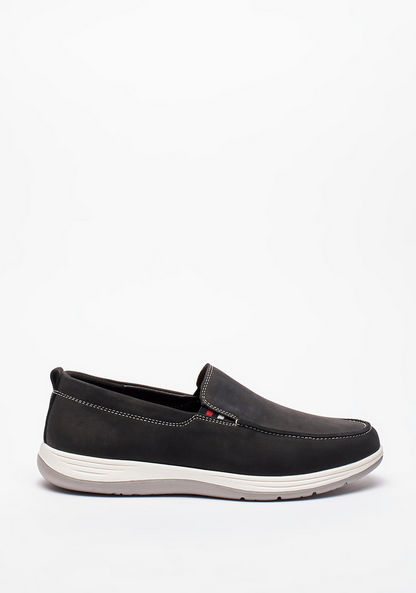 Le Confort Leather Slip-On Loafers with Pull Tabs