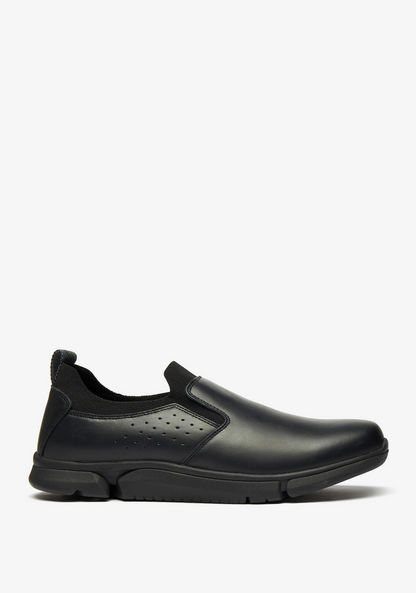 Le Confort Solid Slip-On Loafers with Pull Up Tab