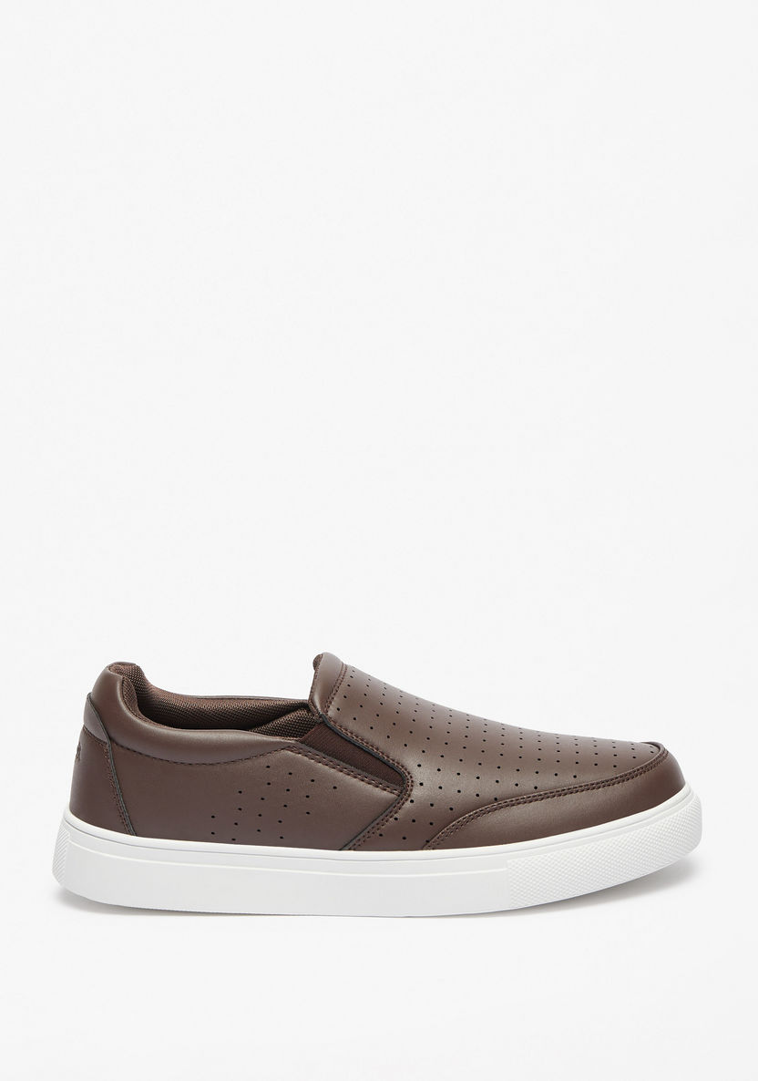 Lee Cooper Solid Slip-On Loafers-Loafers-image-2