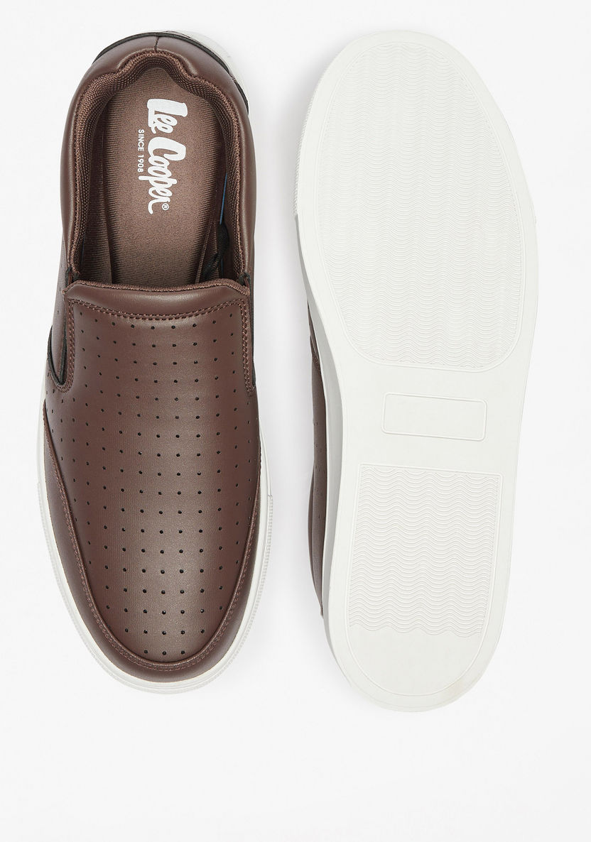 Lee Cooper Solid Slip-On Loafers-Loafers-image-3