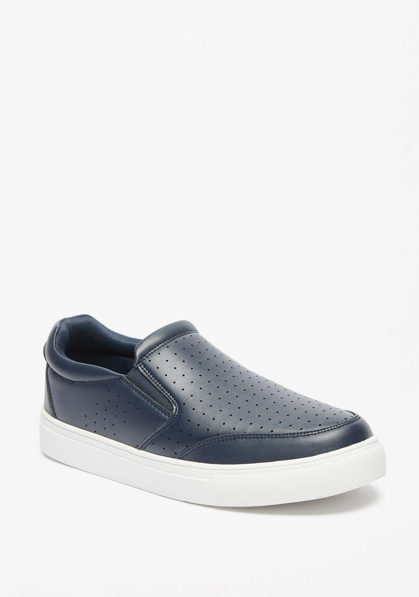 Lee Cooper Solid Slip-On Loafers-Loafers-image-0