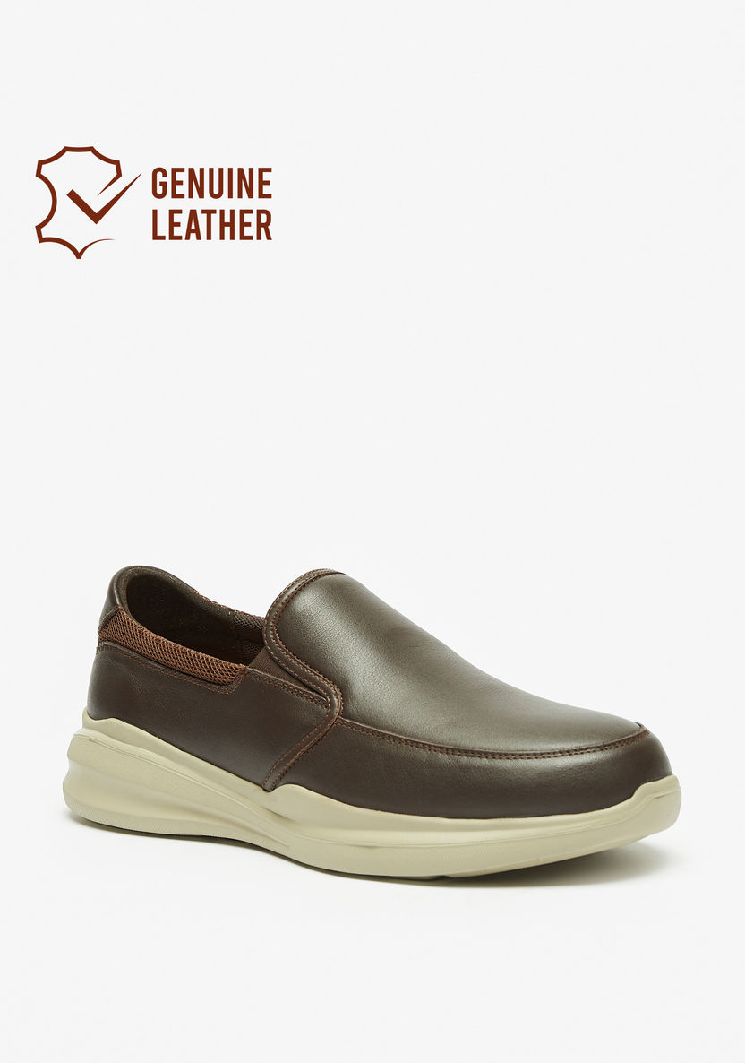Le Confort Solid Leather Slip-On Loafers-Loafers-image-0