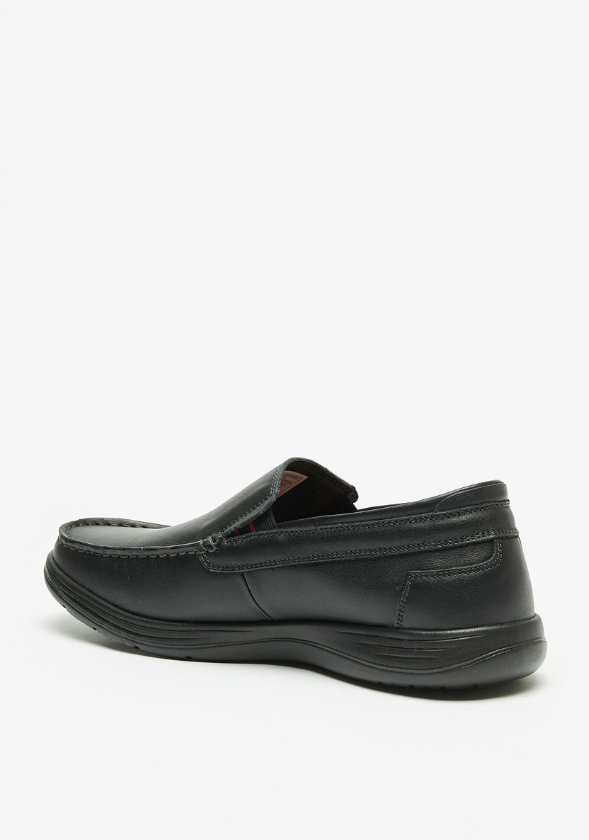 Le Confort Solid Leather Slip-On Moccasins-Moccasins-image-2