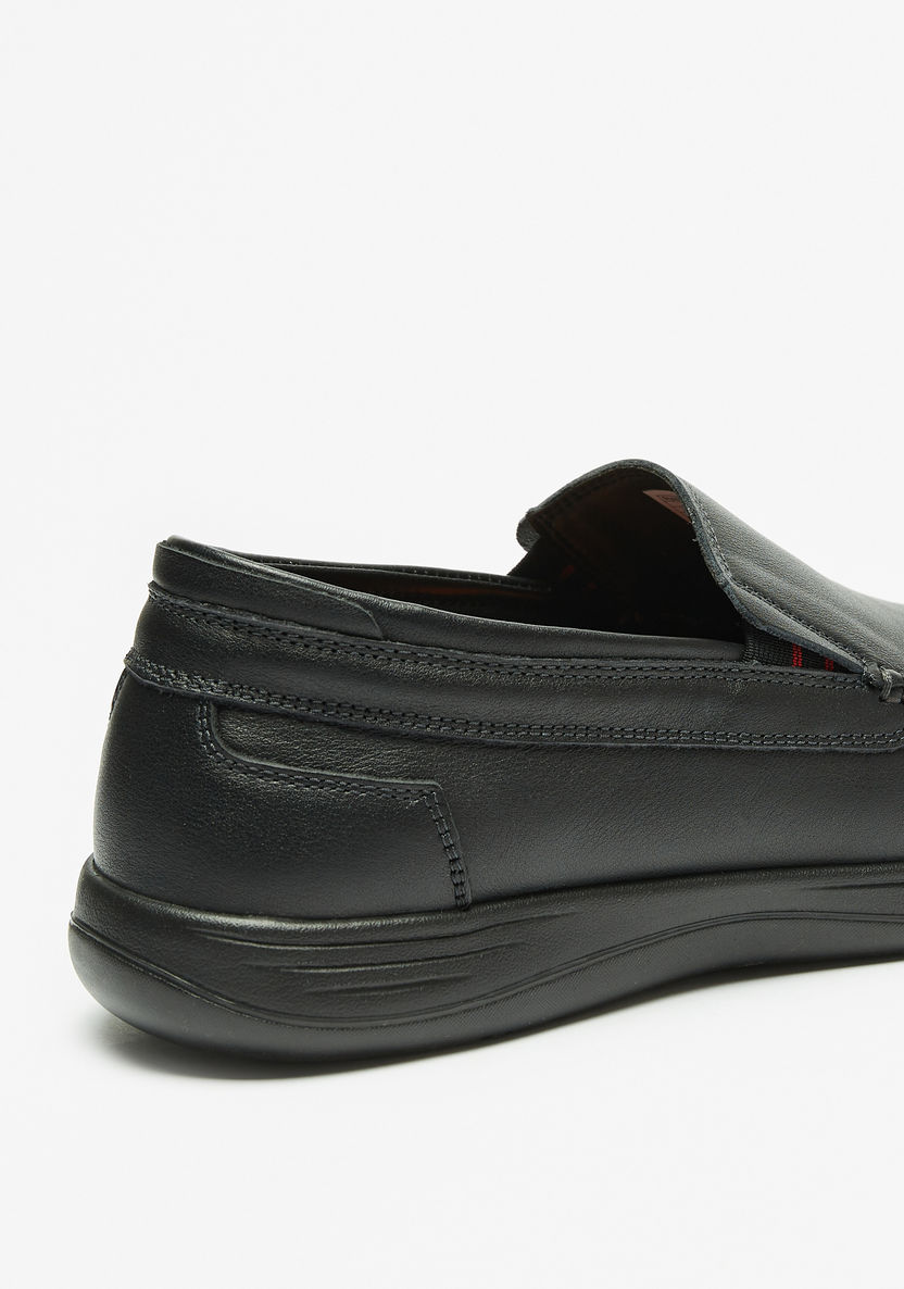 Le Confort Solid Leather Slip-On Moccasins-Moccasins-image-5