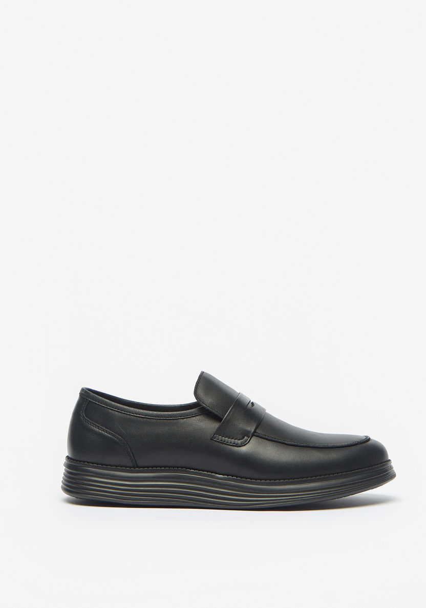 Le Confort Solid Slip-On Leather Loafers-Loafers-image-3