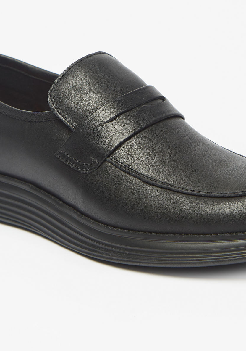 Le Confort Solid Slip-On Leather Loafers-Loafers-image-6
