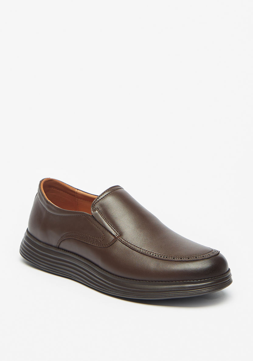 Le Confort Solid Slip-On Leather Loafers-Loafers-image-1