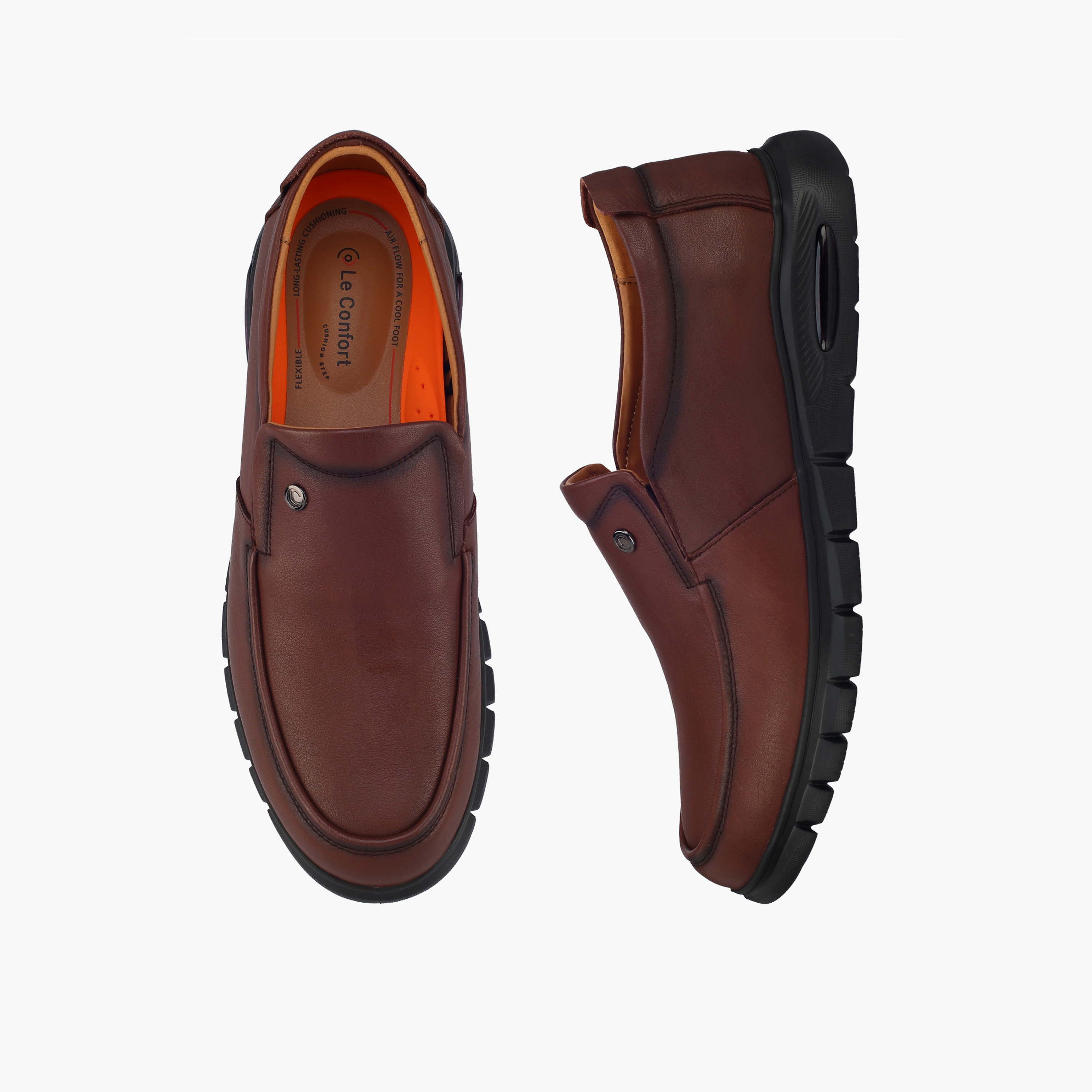 حذاء جلد سهل الارتداء للرجال من لو كونفورت-men-shoes-formalshoes-image-1