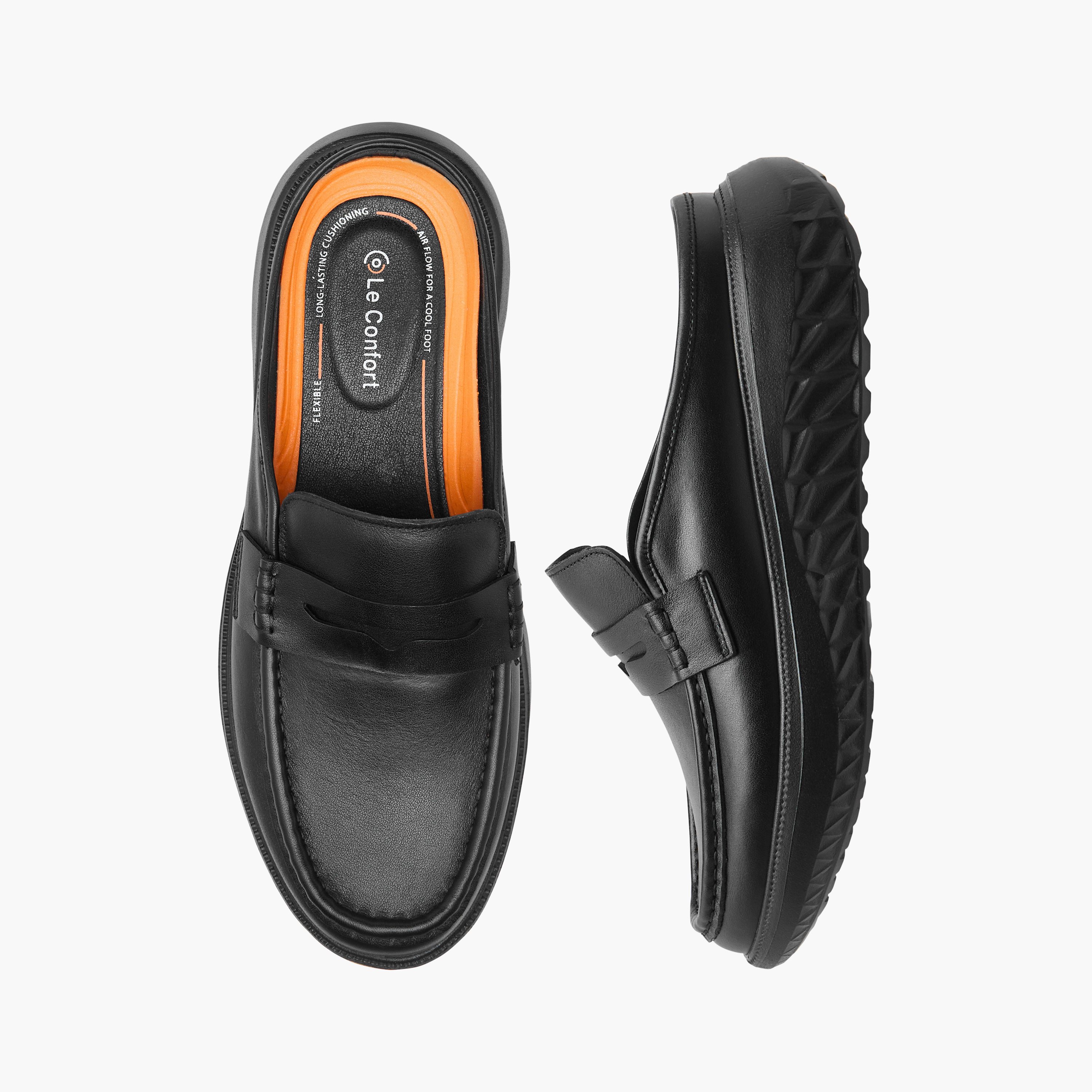 Le Confort Leather Cutout Detail Slip-On Mules-men-shoes-loafersandmoccasins-image-1