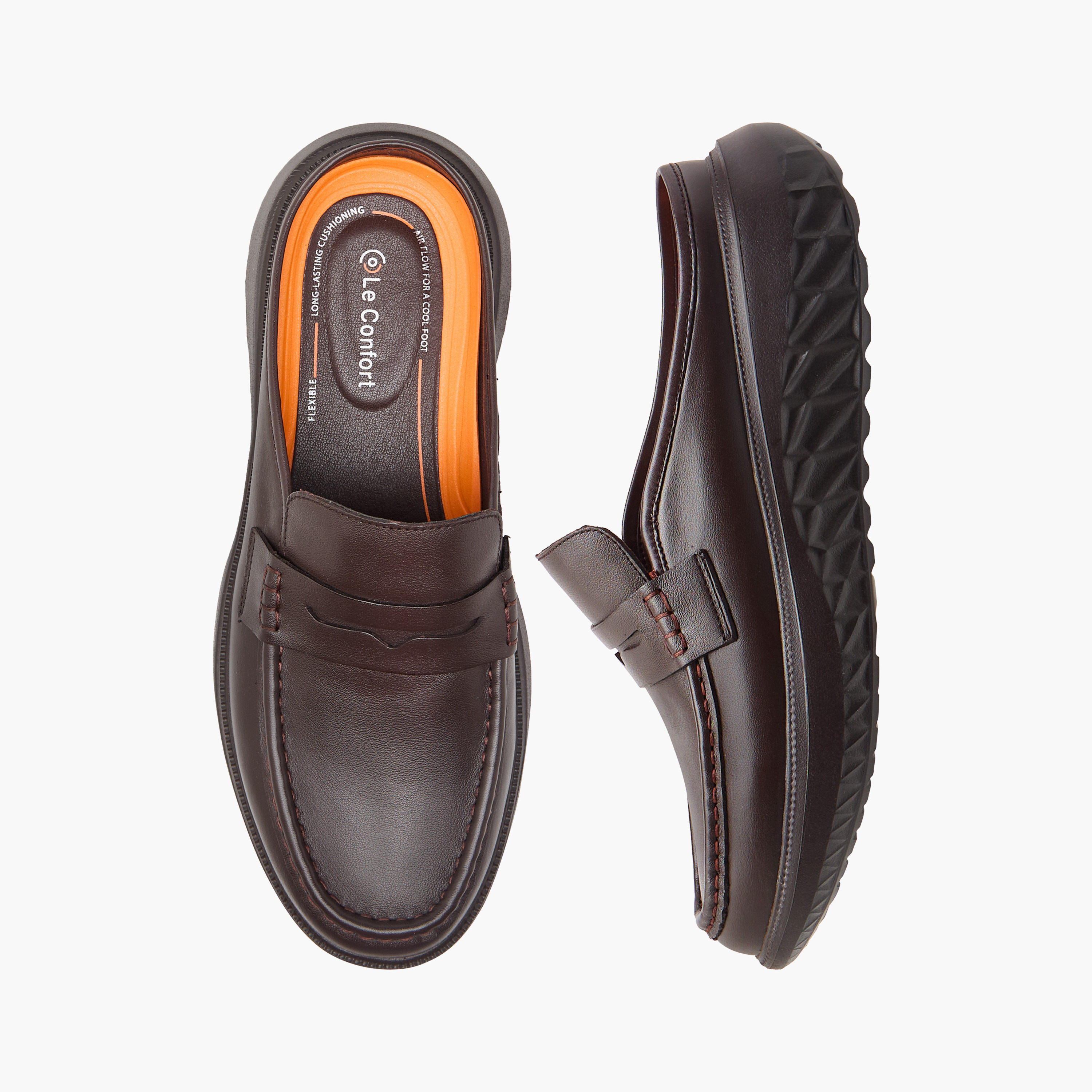 Le Confort Leather Cutout Detail Slip-On Mules-men-shoes-loafersandmoccasins-image-1