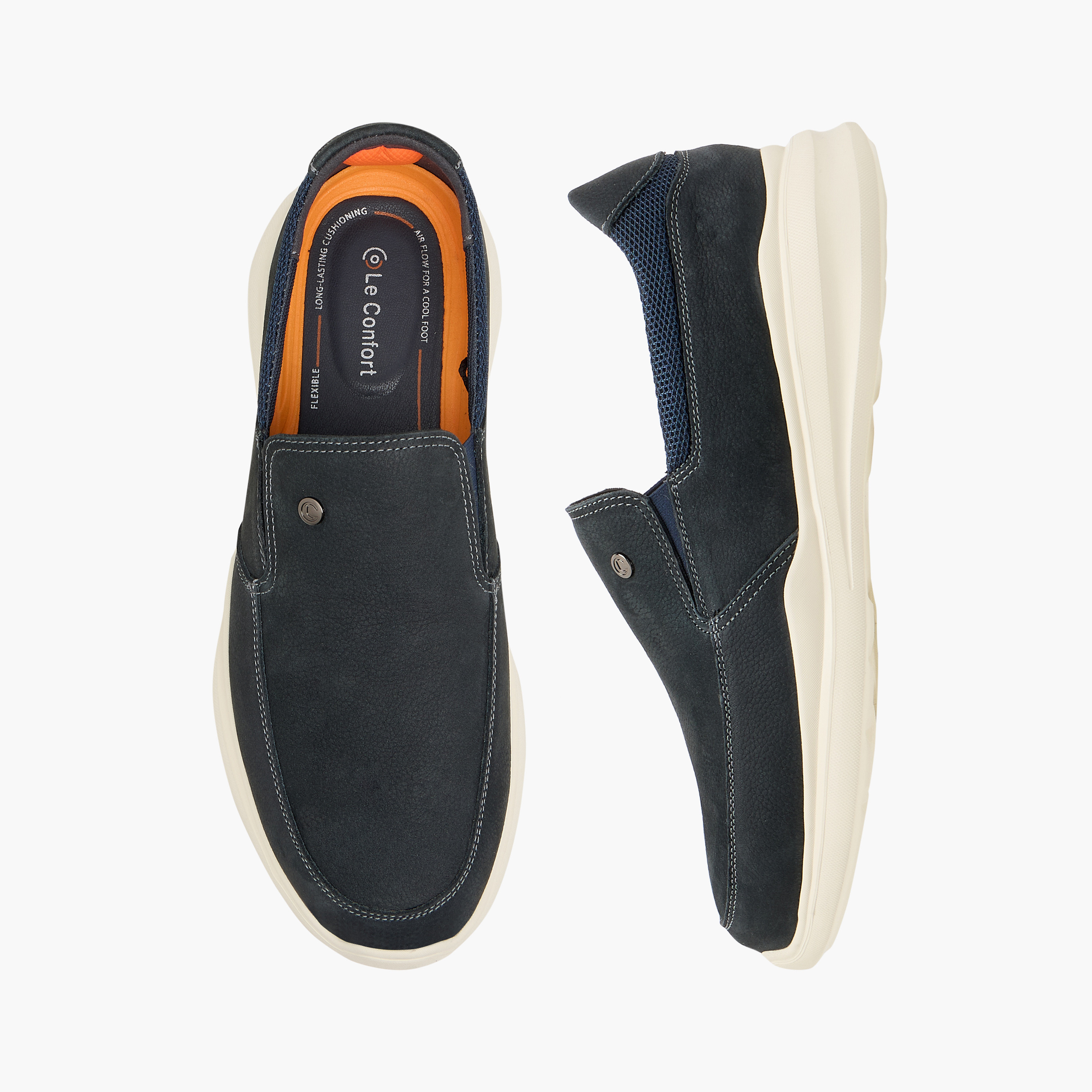 Le Confort Leather Textured Slip-On Loafers-men-shoes-loafersandmoccasins-image-1