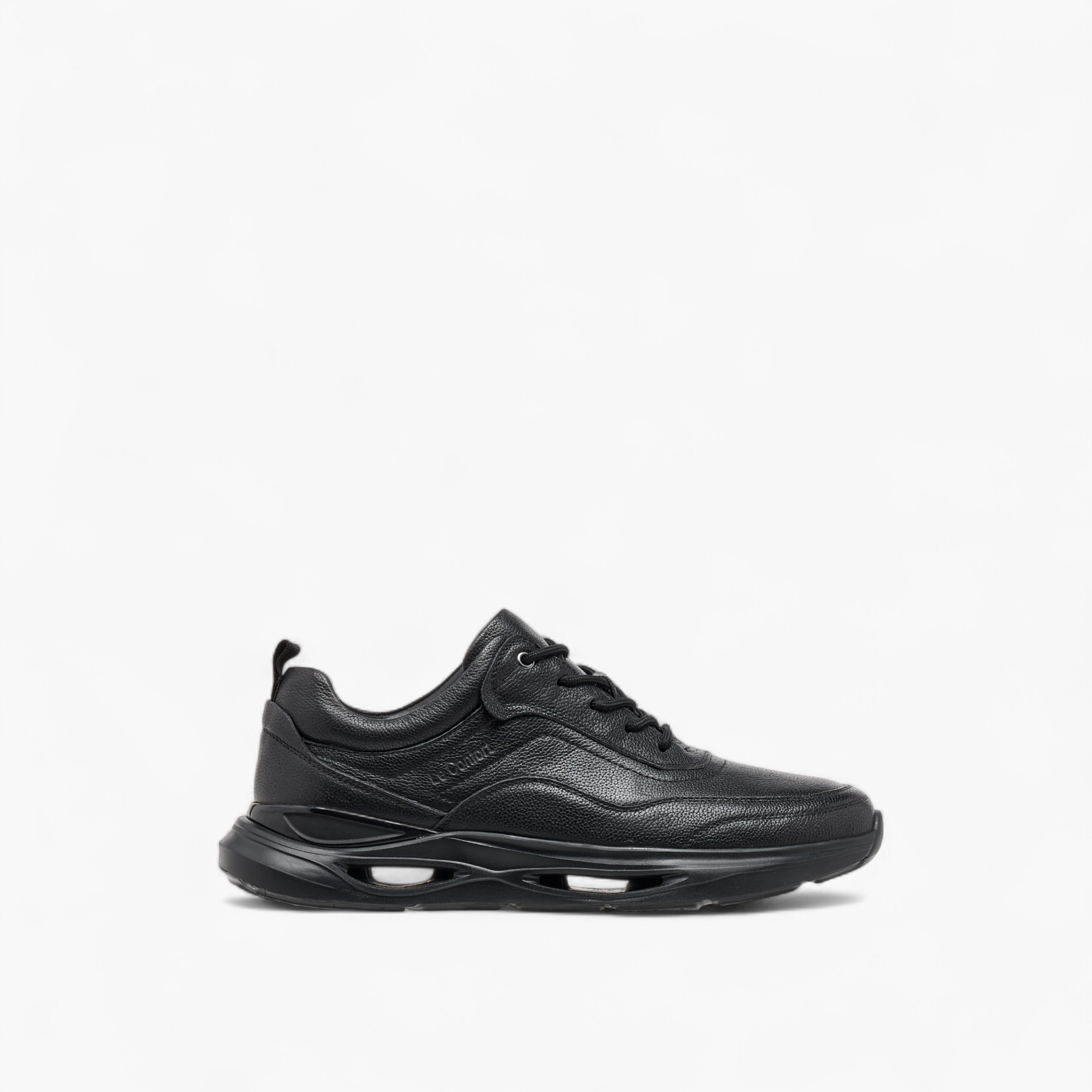 Le Confort Leather Panelled Lace-Up Sneakers-men-shoes-sneakers-image-3