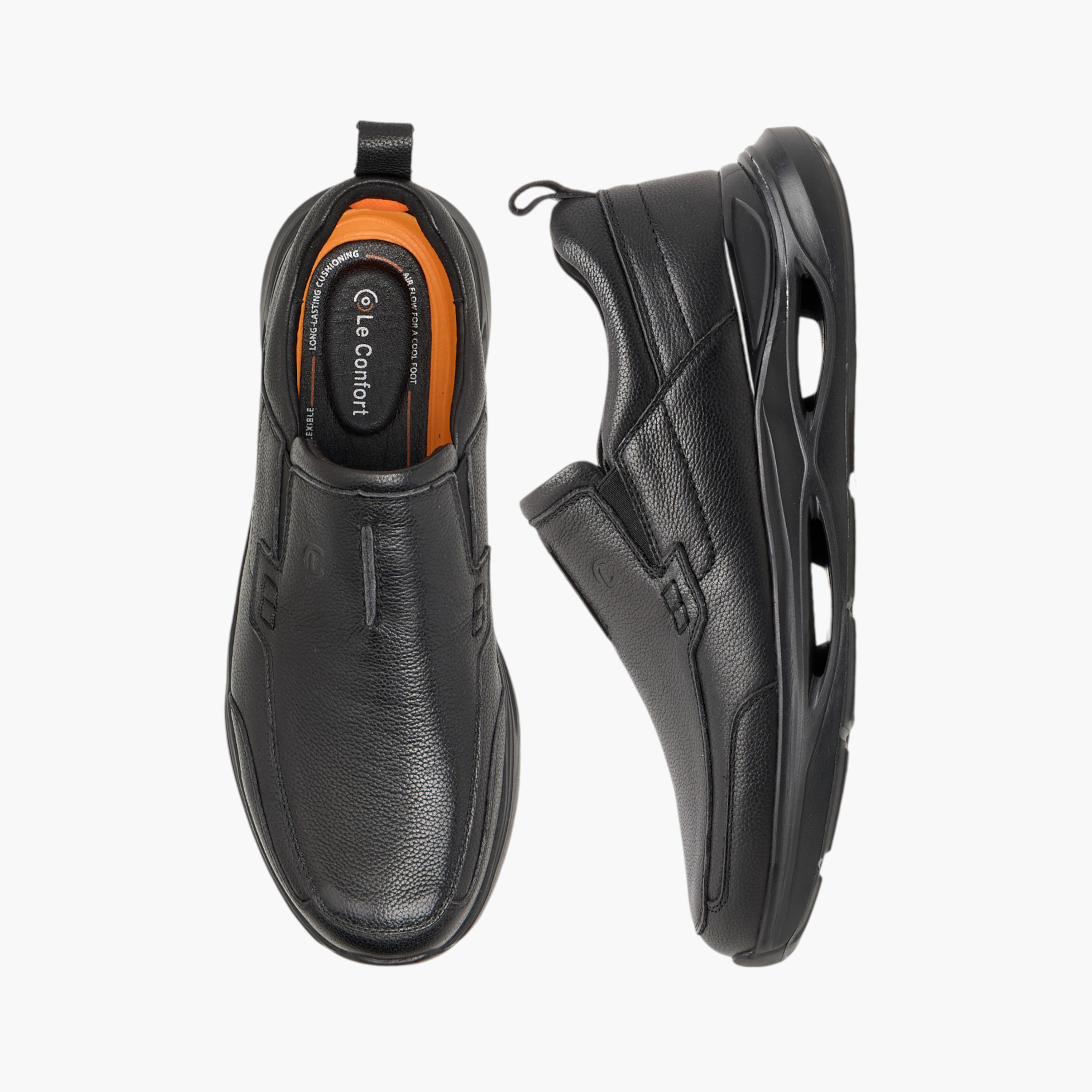 Le Confort Leather Pull Tab Detail Slip-On Loafers-men-shoes-loafersandmoccasins-image-1