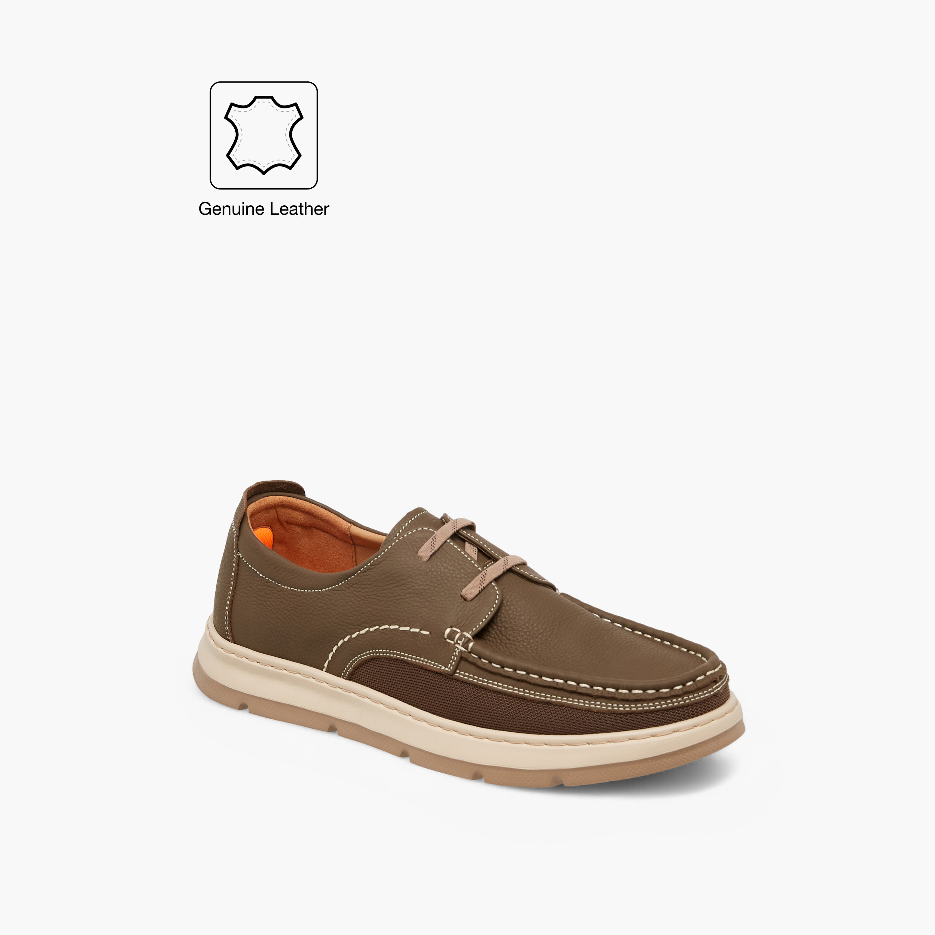 حذاء سنيكرز جلد سادة سهل الارتداء من لو كونفورت -men-shoes-sneakers-image-2