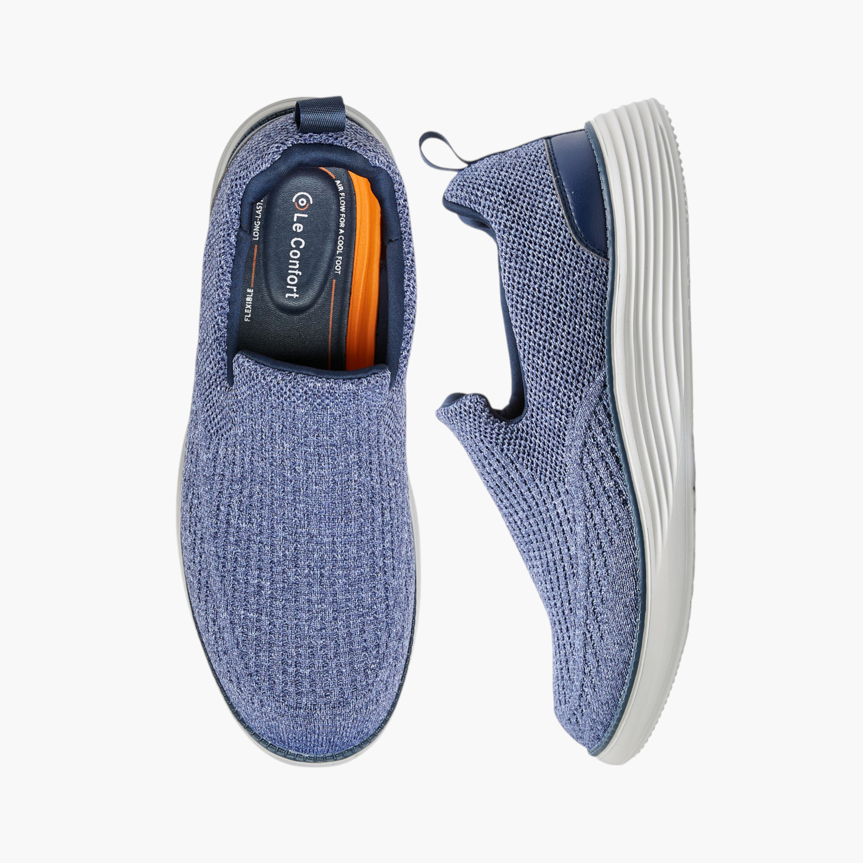 Le Confort Textured Slip-on Loafers with Pull Tab-men-shoes-loafersandmoccasins-image-1
