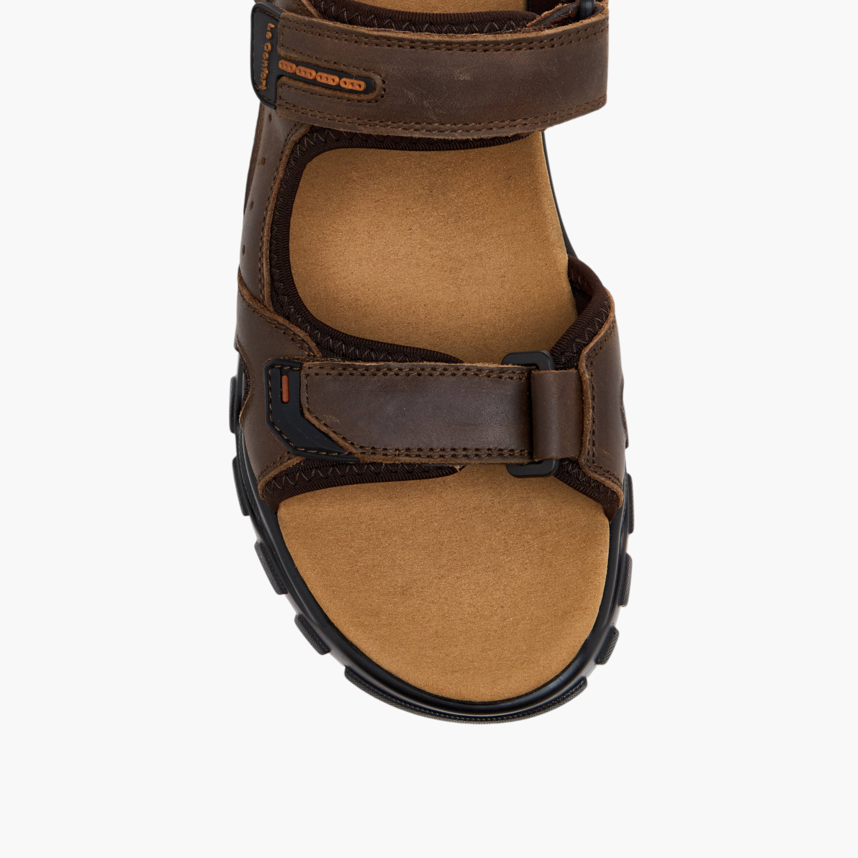 صندل متعدد الأحزمة مريح بشريط إغلاق لاصق وتفاصيل غرز من لو كونفورت-men-shoes-sandals-image-3