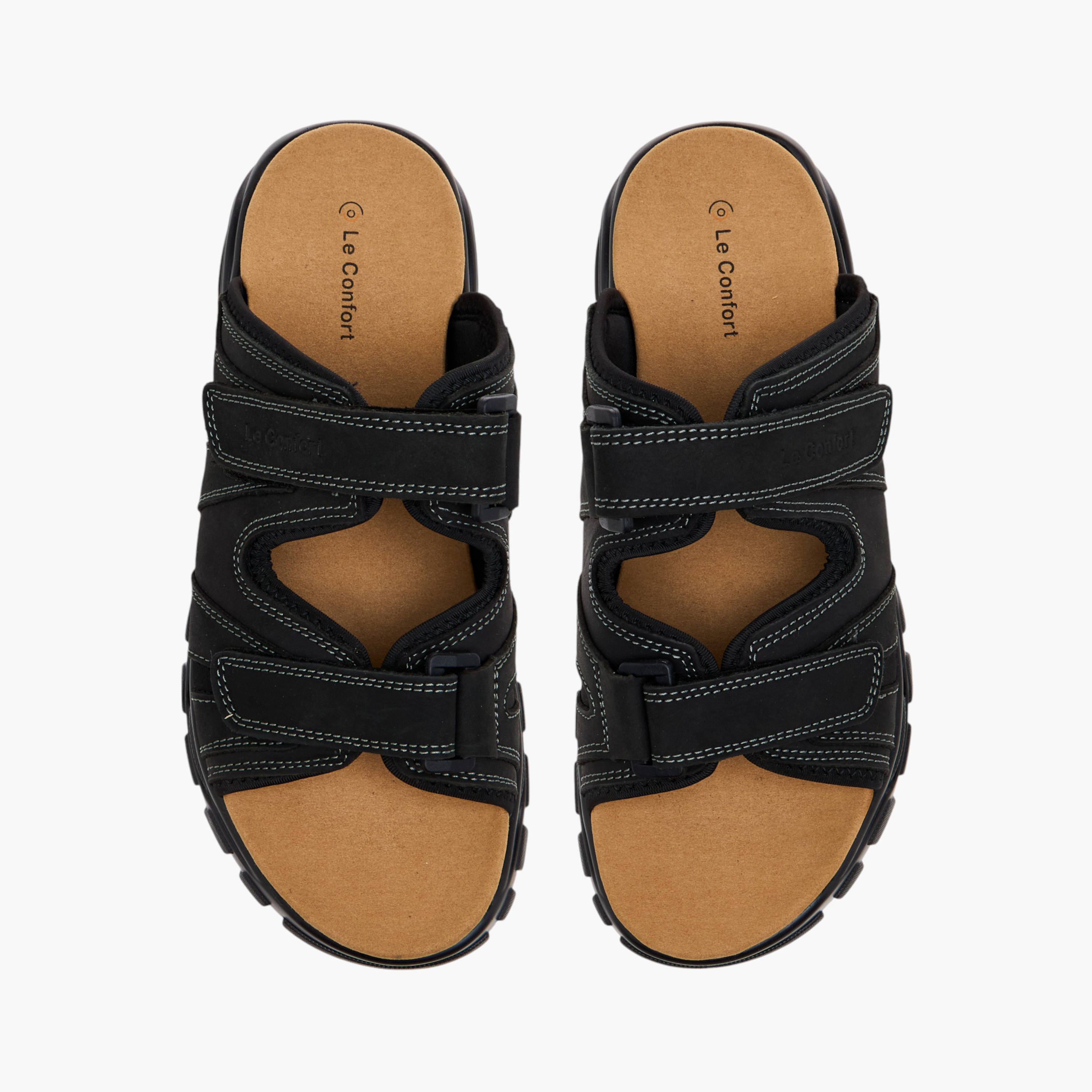 صندل مريح سهل الارتداء بتفاصيل إبزيم من لو كونفورت-men-shoes-sandals-image-1