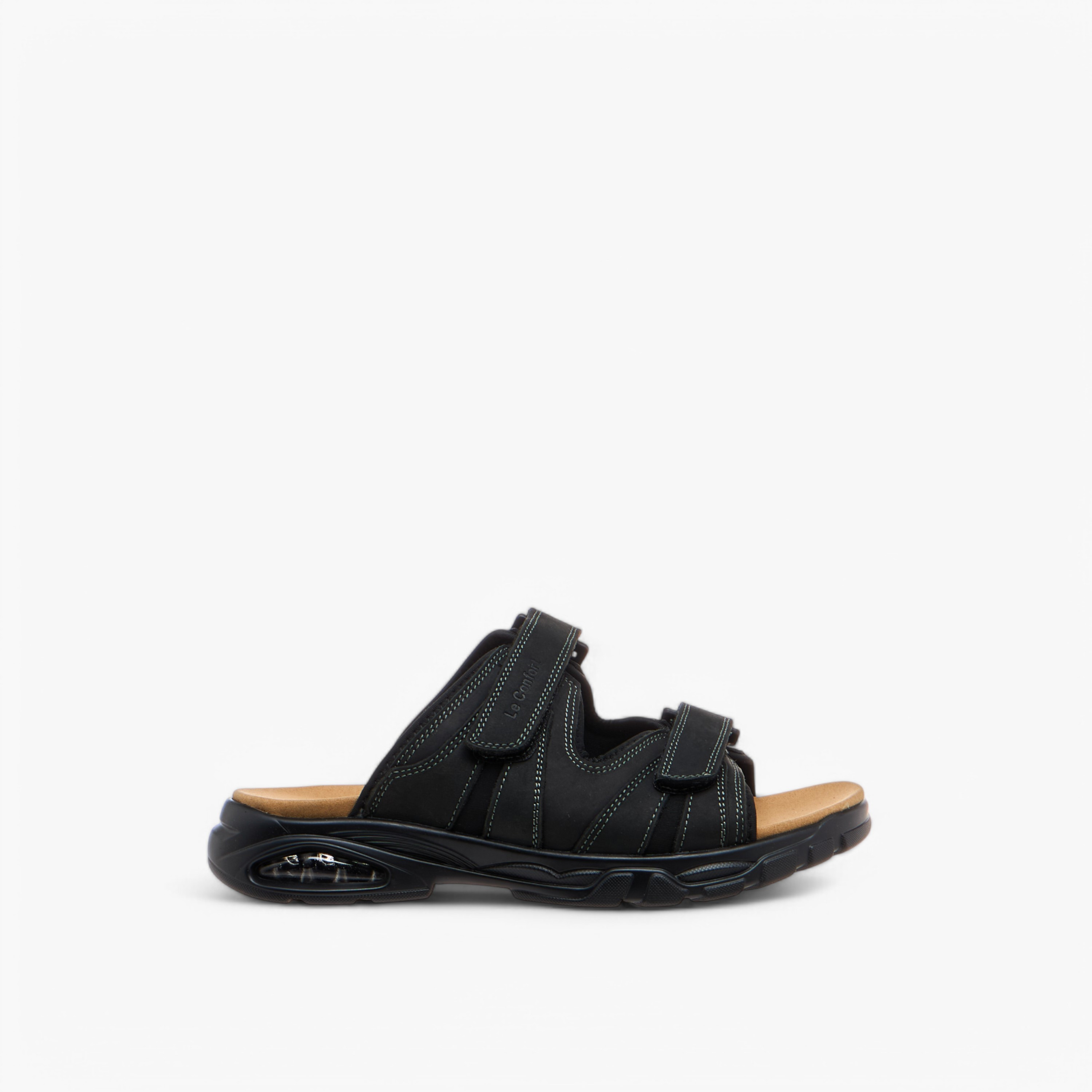 صندل مريح سهل الارتداء بتفاصيل إبزيم من لو كونفورت-men-shoes-sandals-image-2