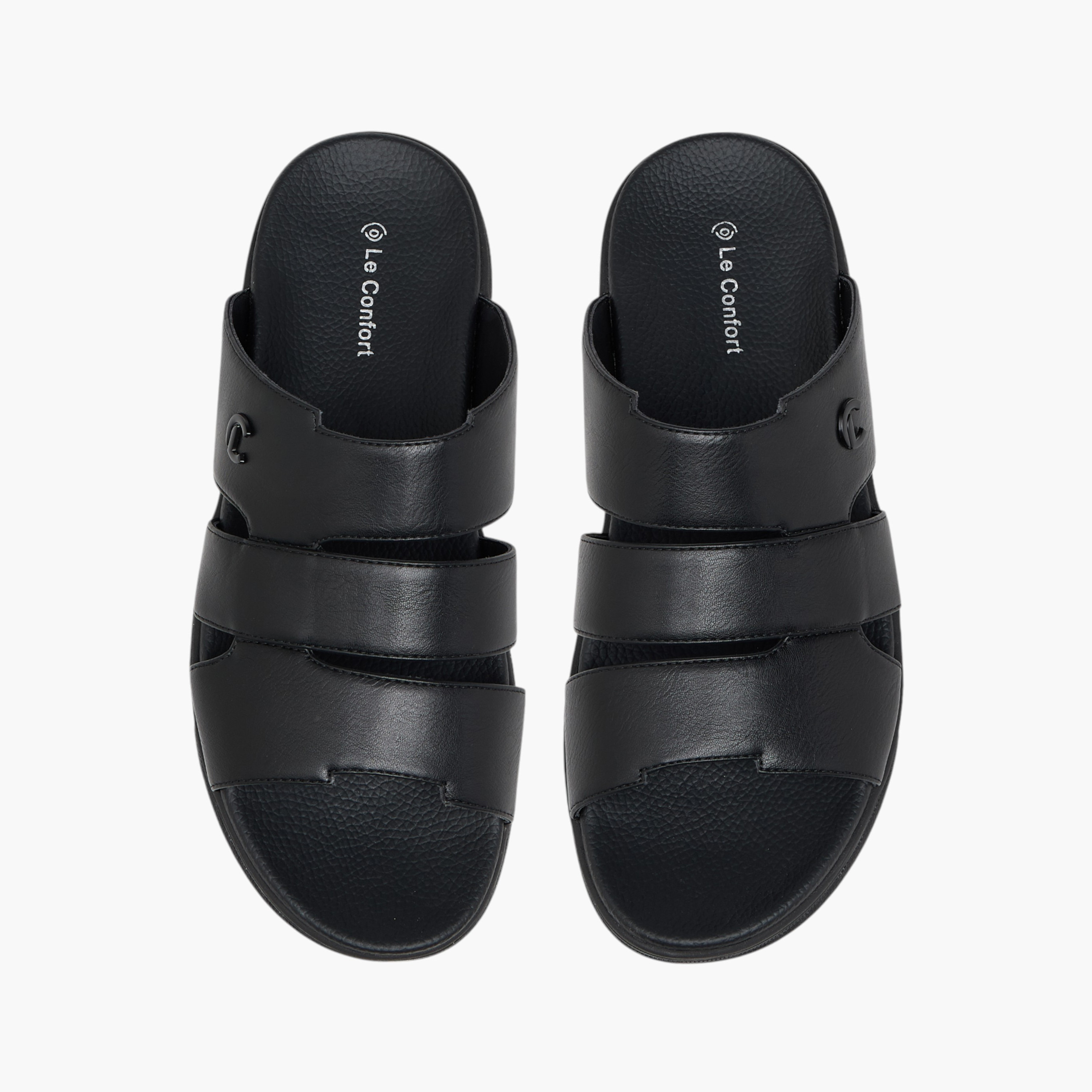 Le Confort Solid Slip-On Comfort Sandals-men-shoes-sandals-image-1