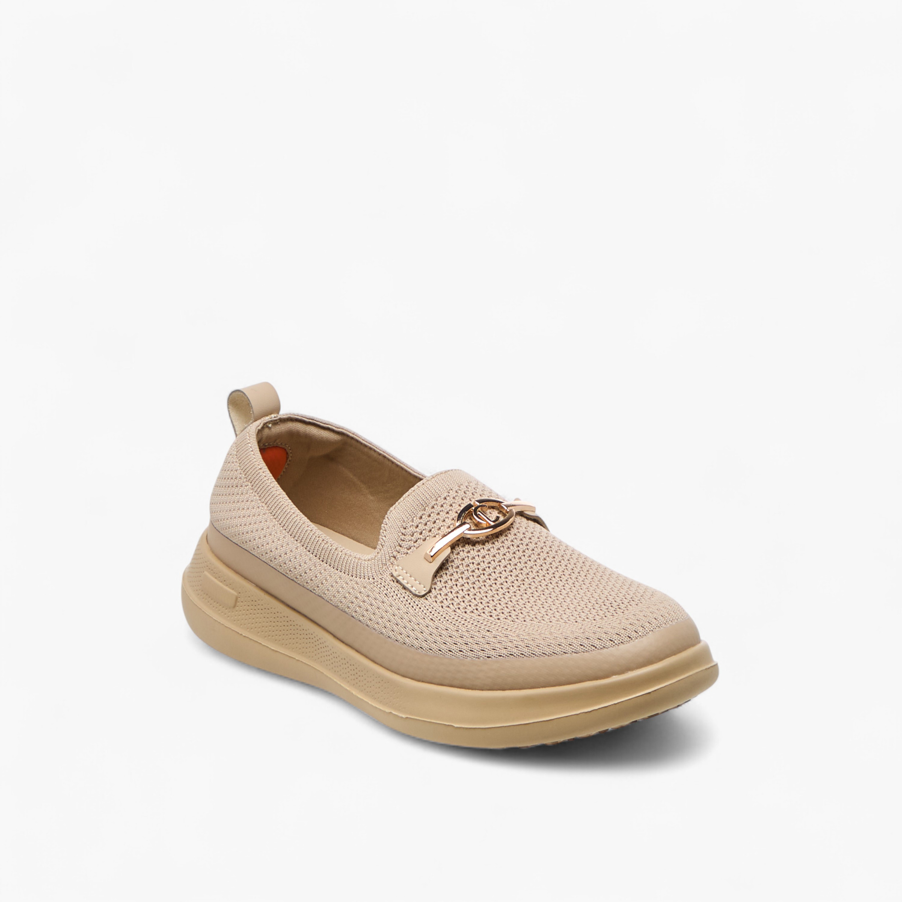 Le Confort Metal Accent Flyknit Slip-On Loafers with Pull Tabs-women-shoes-loafersandmoccasins-image-2