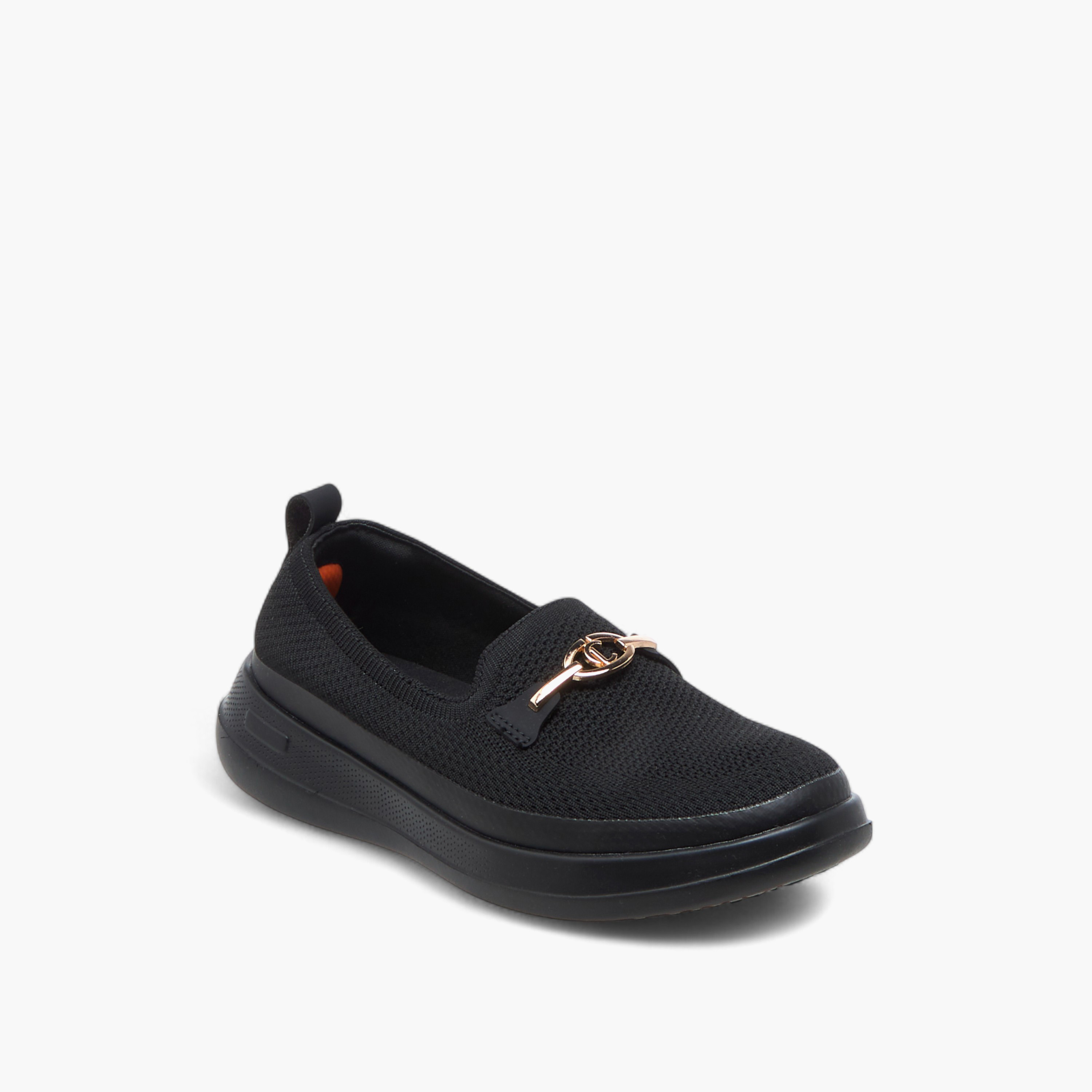 Le Confort Metal Accent Flyknit Slip-On Loafers with Pull Tabs-women-shoes-loafersandmoccasins-image-3