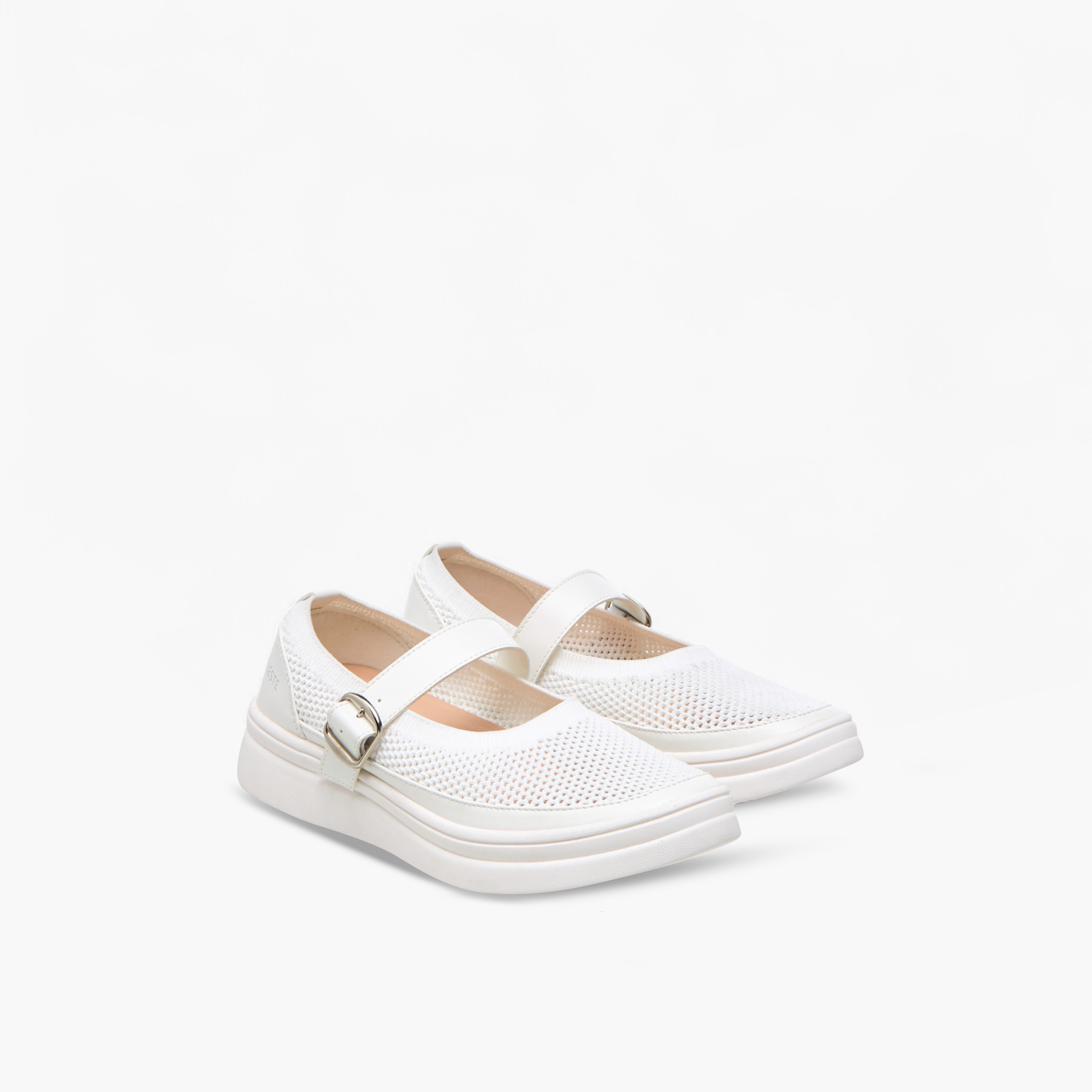 Celeste Women's Textured Sneakers with Buckle Closure - LS24040569-women-shoes-sneakers-image-1