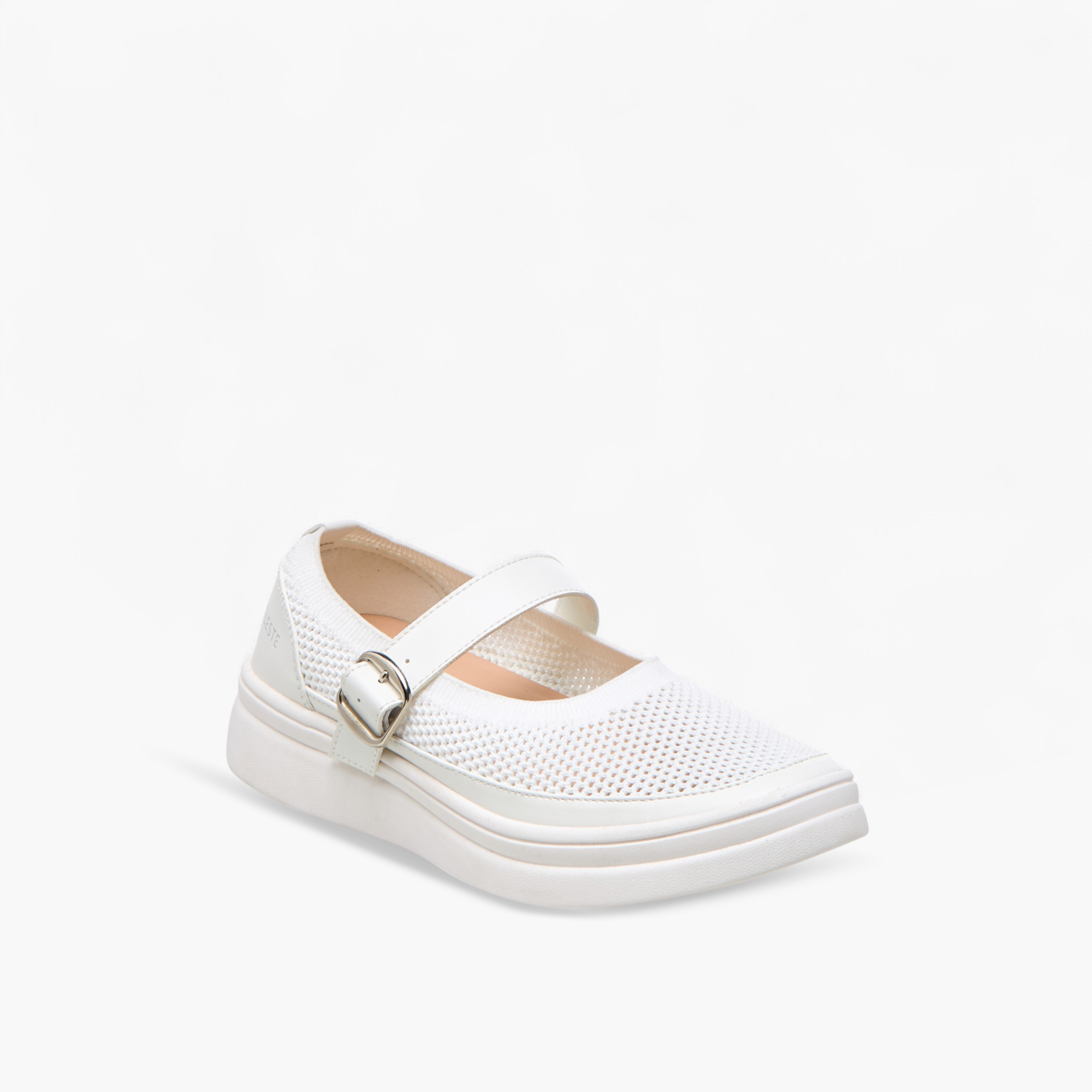 Celeste Women's Textured Sneakers with Buckle Closure - LS24040569-women-shoes-sneakers-image-2