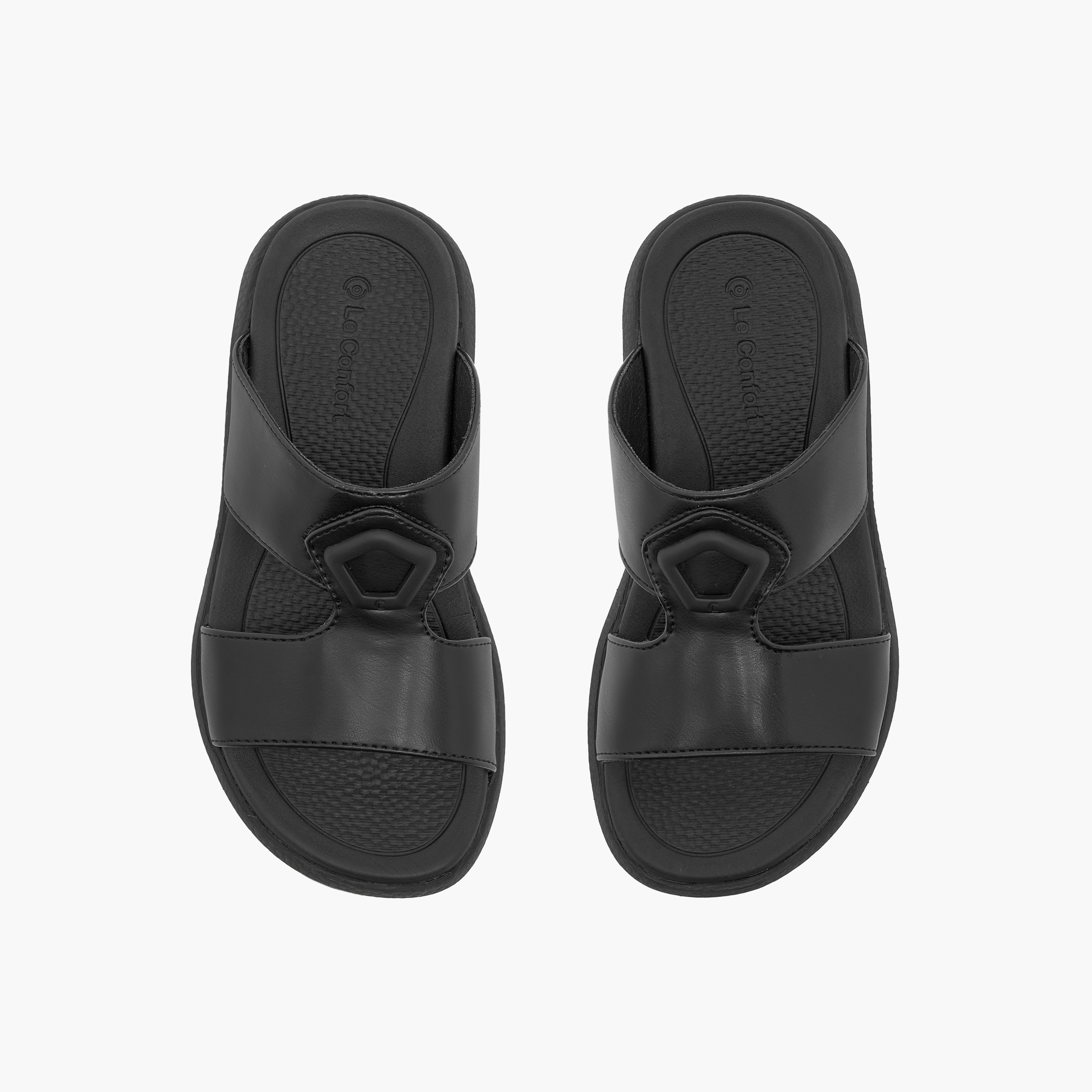 Le Confort Solid Comfort Arabic Sandals with Accent Detail-boys-shoes-sandals-image-1