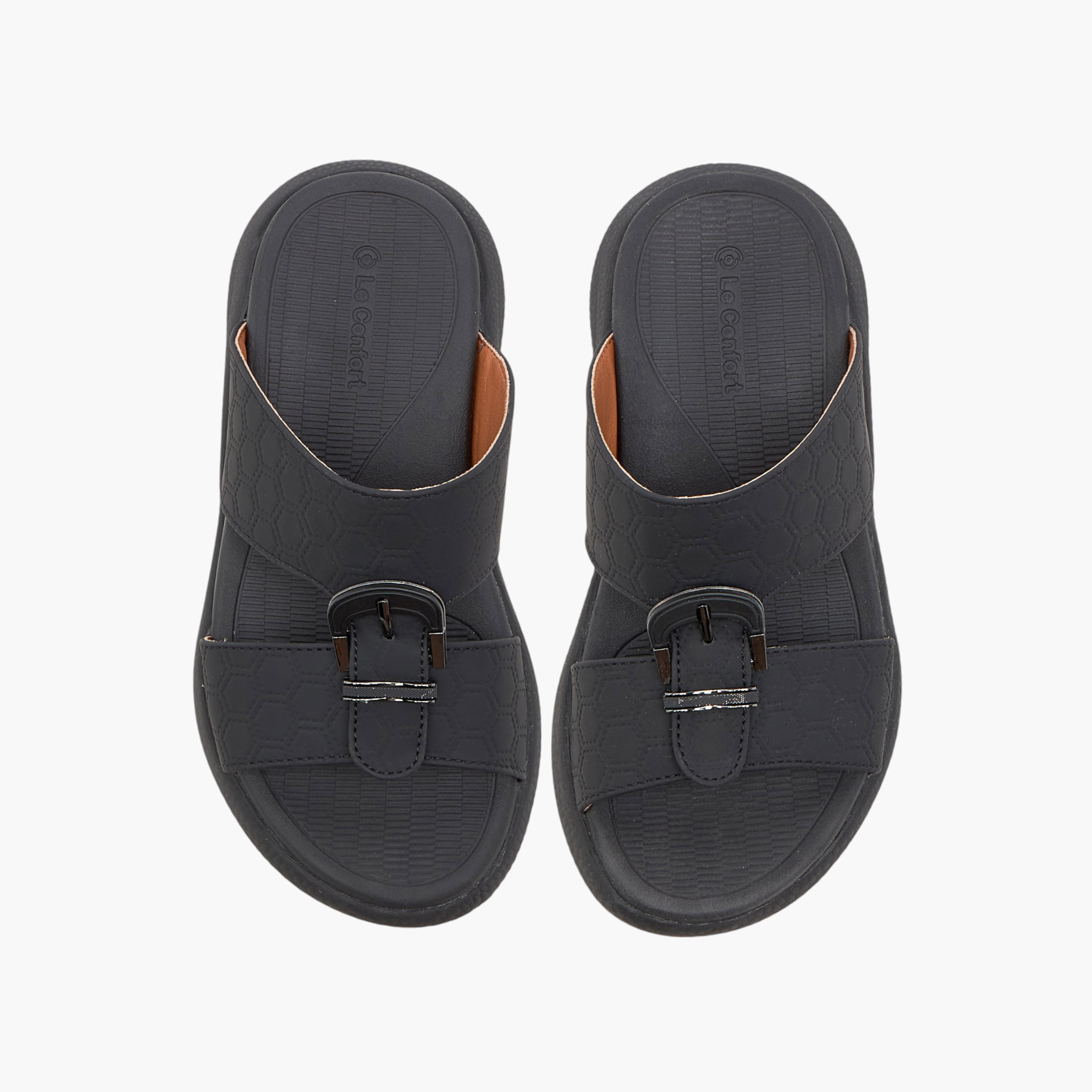 Le Confort Textured Slip-On Comfort Arabic Sandal-boys-shoes-sandals-image-1