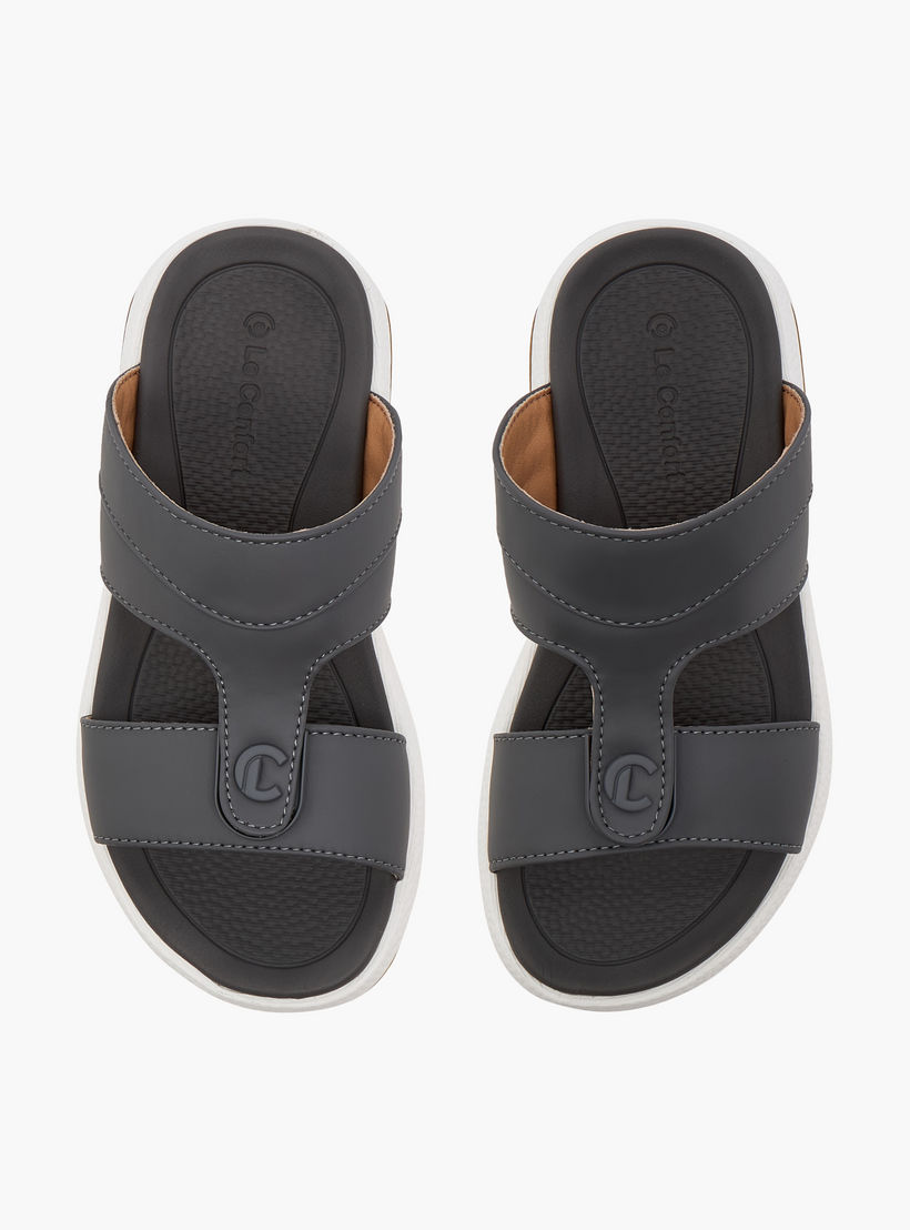صندل عربي مريح سادة بزينة الشعار من لو كونفورت-boys-shoes-sandals-image-1