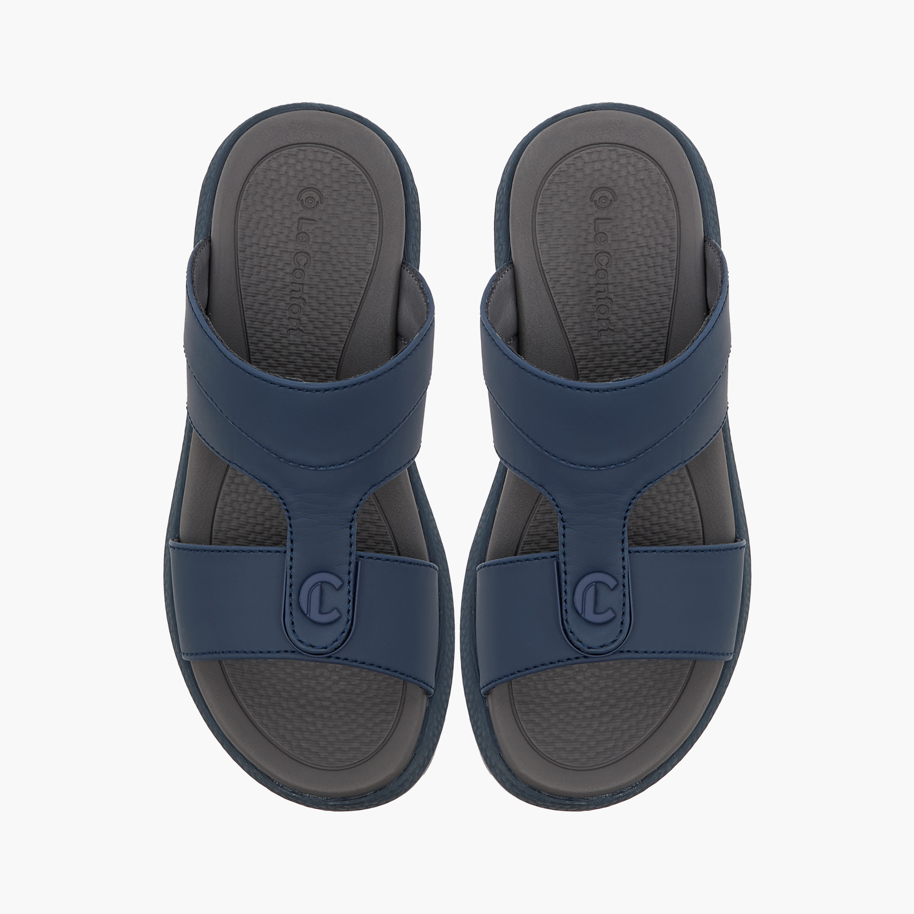Le Confort Solid Comfort Arabic Sandals with Logo Accent-boys-shoes-sandals-image-1