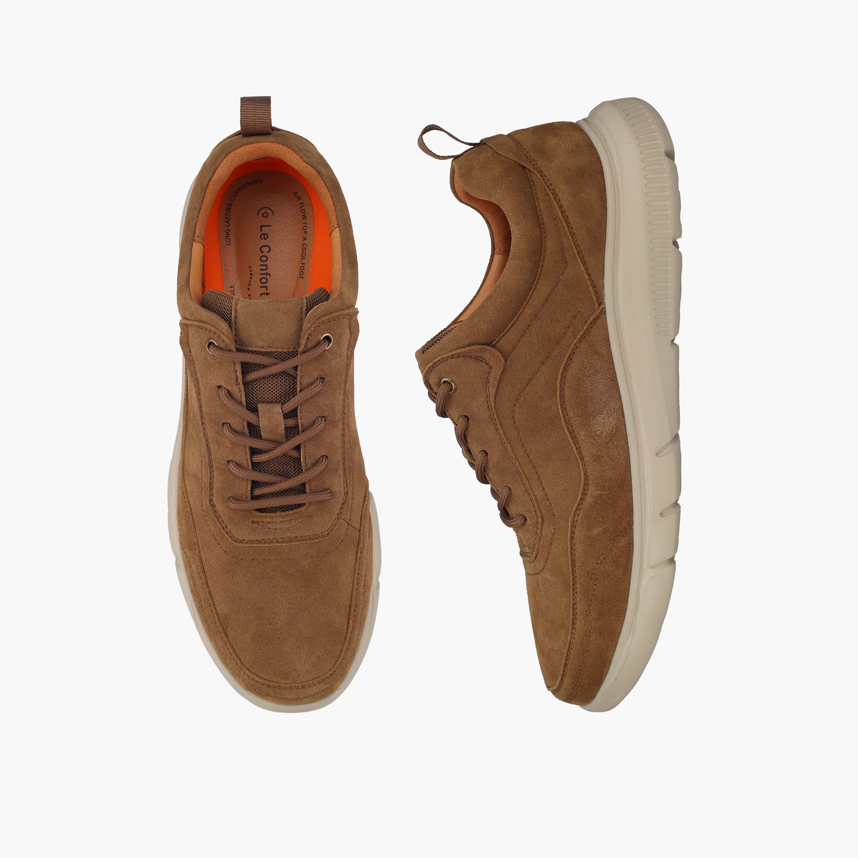 Le Confort Men Lace-Up Leather Ankle Sneakers-men-shoes-sneakers-image-1