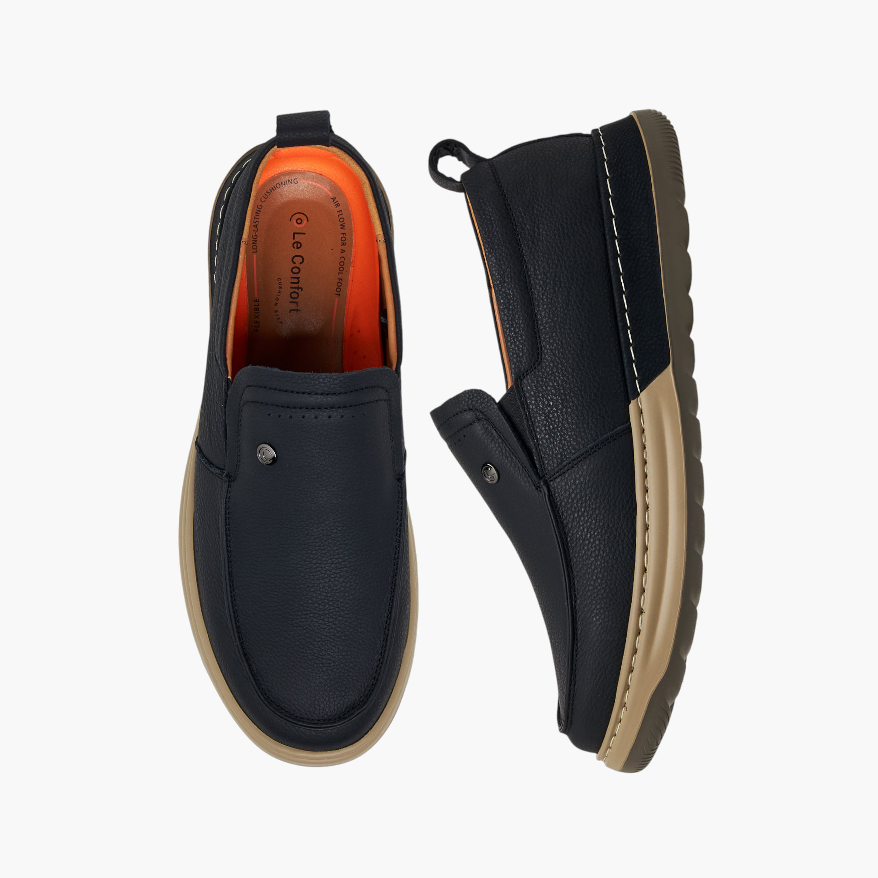 Le Confort Men Genuine Leather Slip-On Loafers-men-shoes-loafersandmoccasins-image-1
