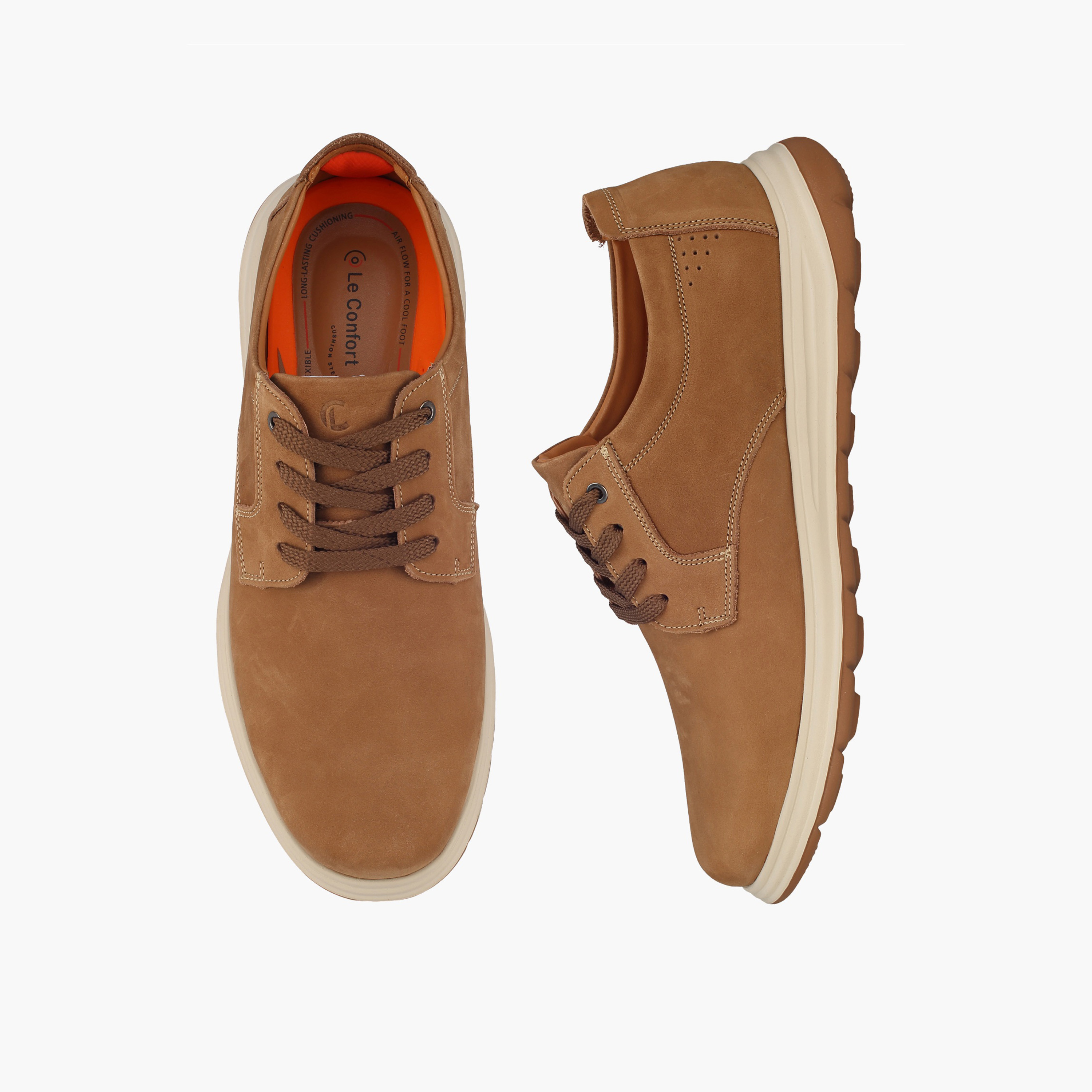 حذاء سنيكرز جلد بطول الكاحل ورباط إغلاق للرجال من لو كونفورت-men-shoes-sneakers-image-1