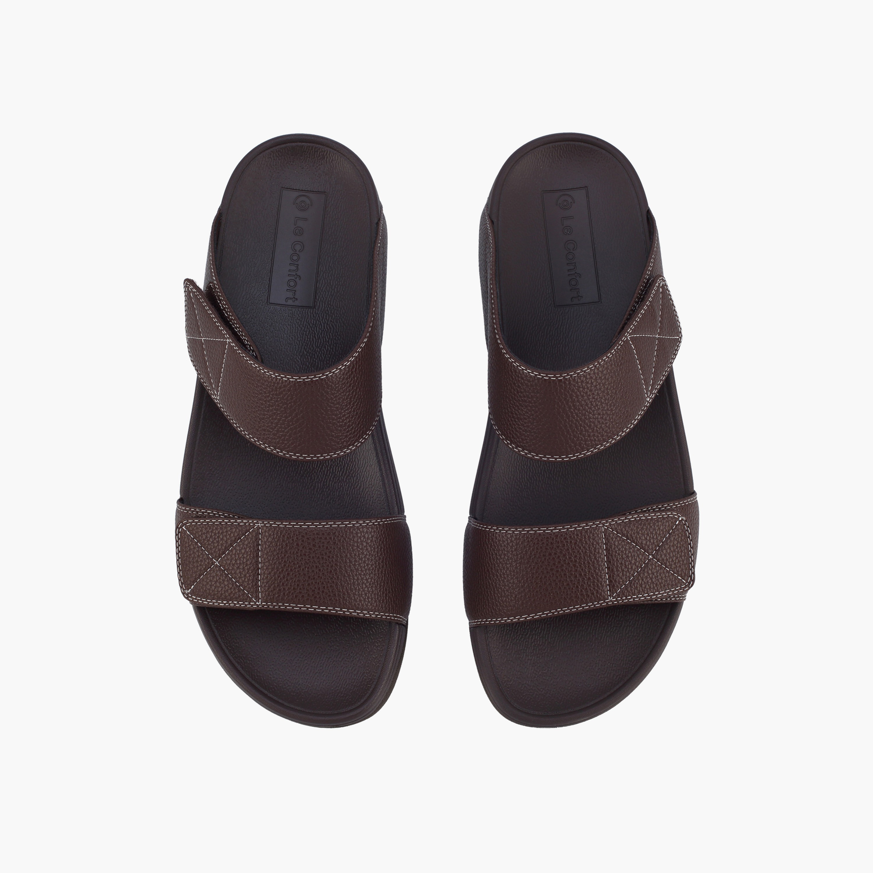 صندل بحزام مزدوج وشريط لاصق للرجال من لو كونفورت-men-shoes-sandals-image-1