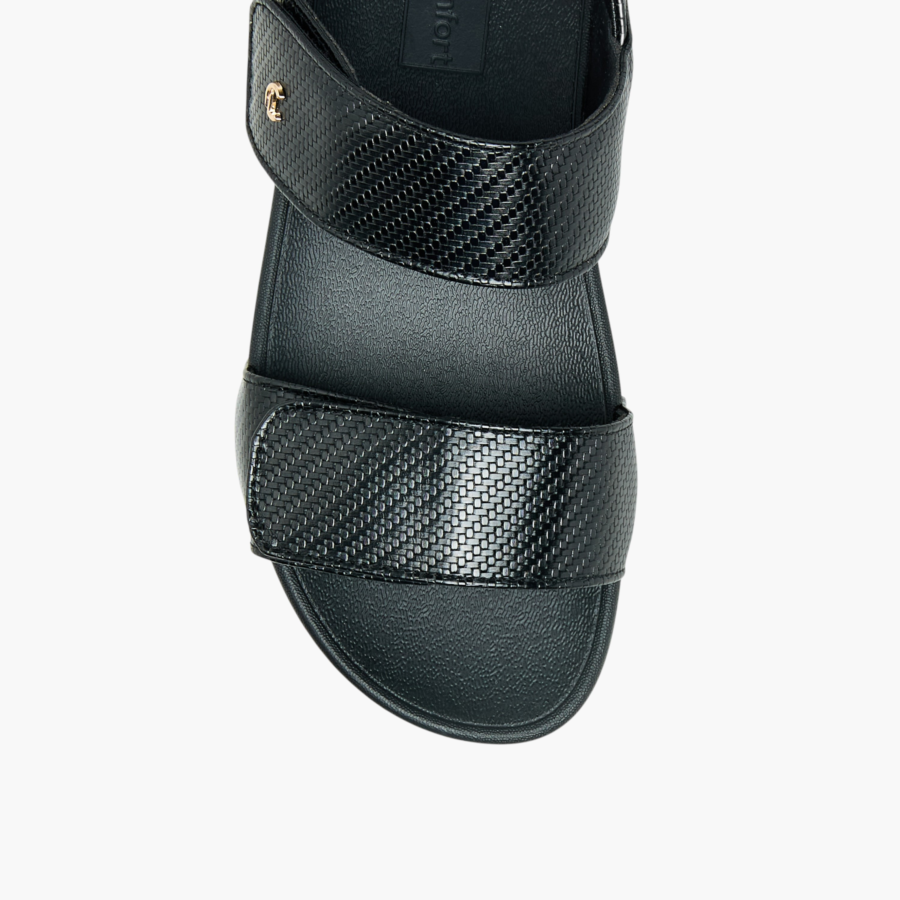 Le Confort Women Textured Hook and Loop Strap Sandals-women-shoes-sandals-heeled-image-4