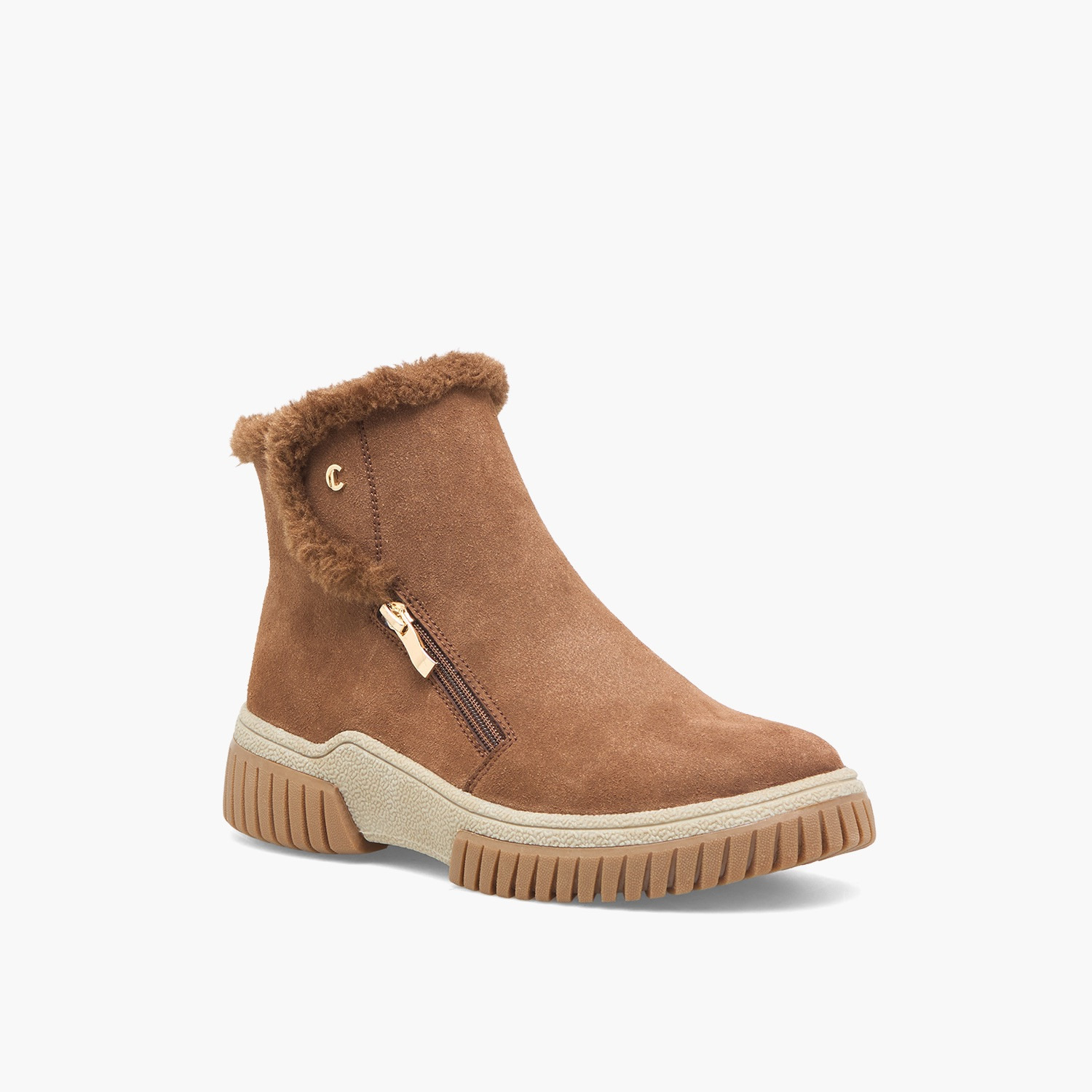 Le Confort Women Faux Fur Trim Ankle Boot-women-shoes-boots-image-2