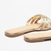 Celeste Women's Metallic Slip-On Sandals with Knot Detail-Women%27s Flat Sandals-thumbnailMobile-3