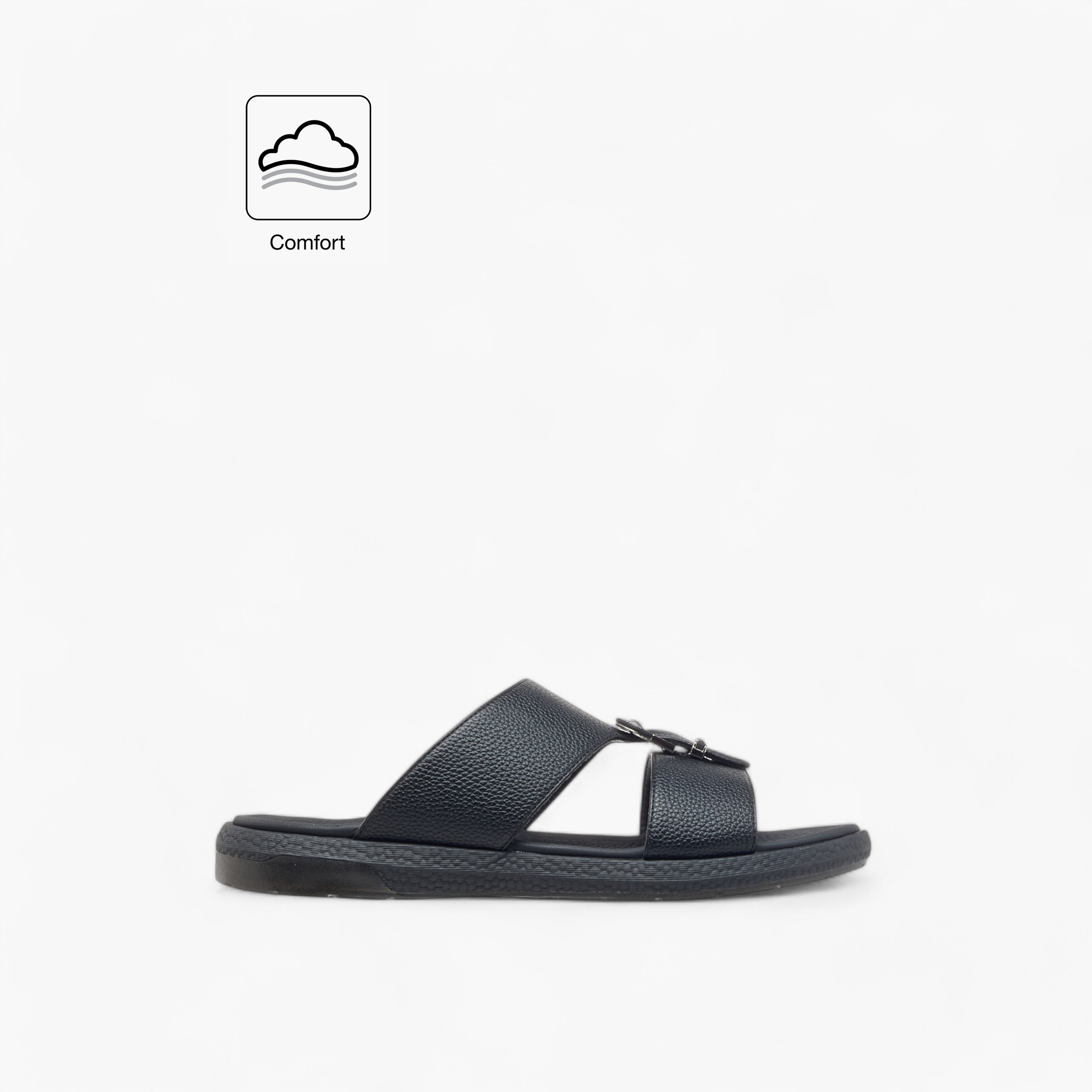 صندل عربي مريح سهل الارتداء بتفاصيل إبزيم من لو كونفرت-men-shoes-sandals-image-2