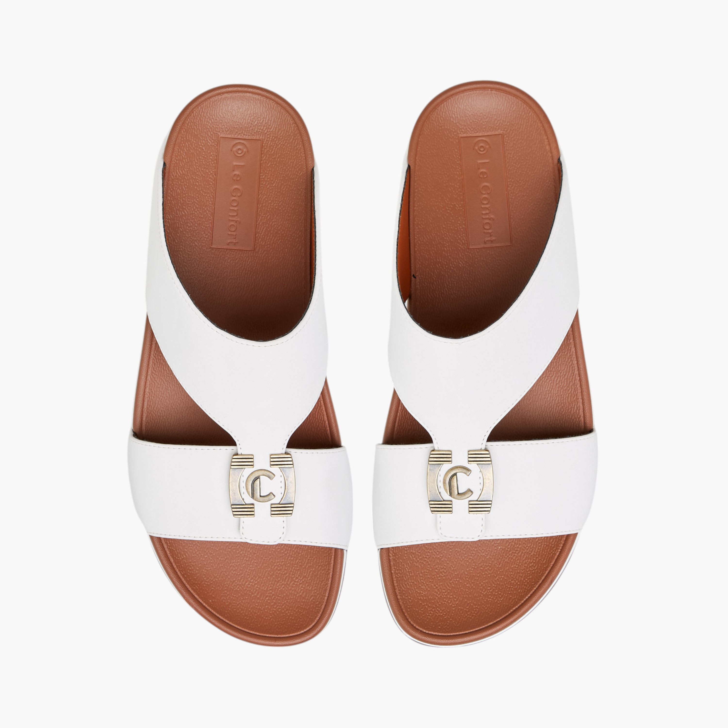 صندل مريح سهل الارتداء بزينة معدنية من لو كونفورت-men-shoes-sandals-image-1